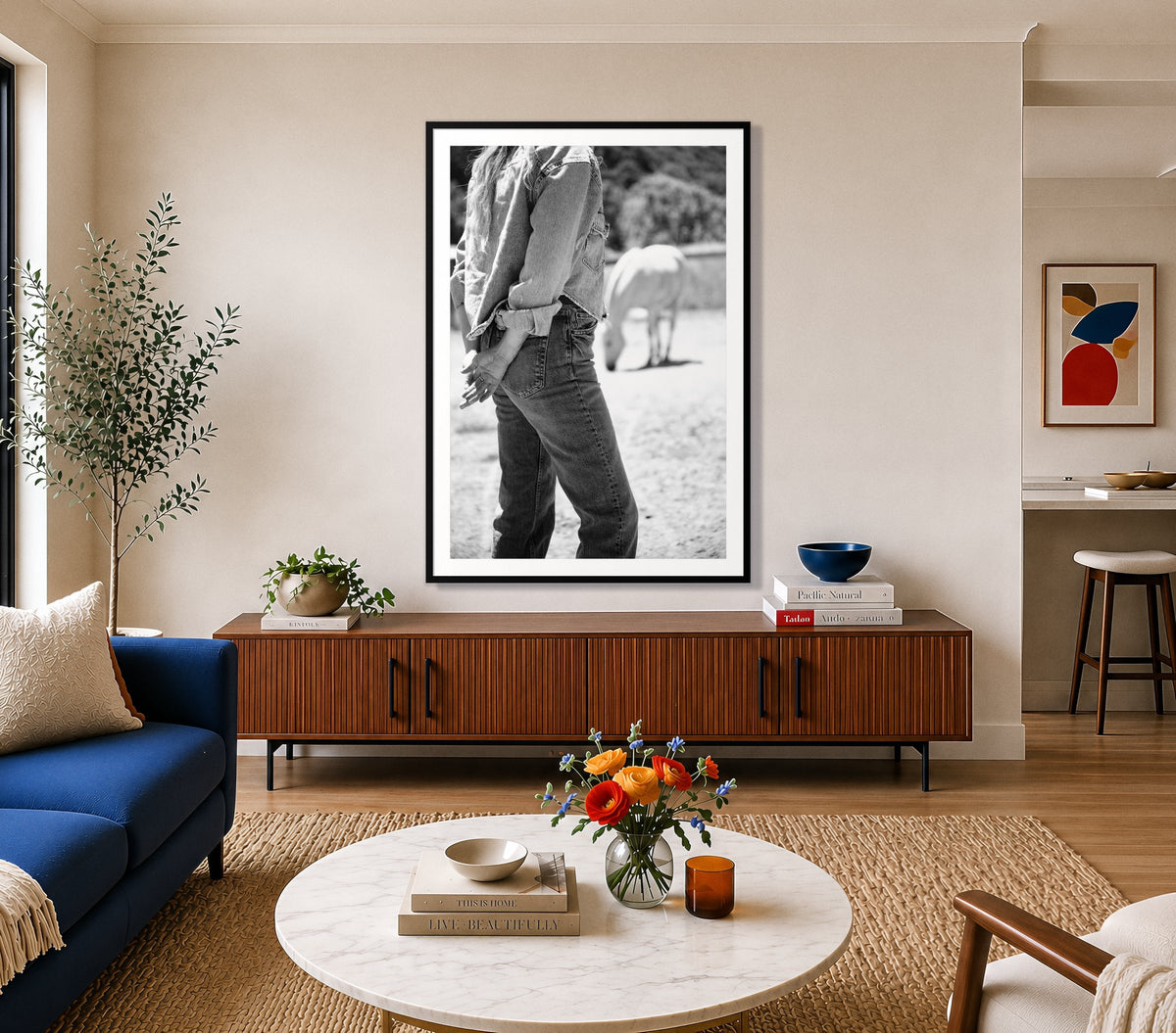 Cowgirl in a room