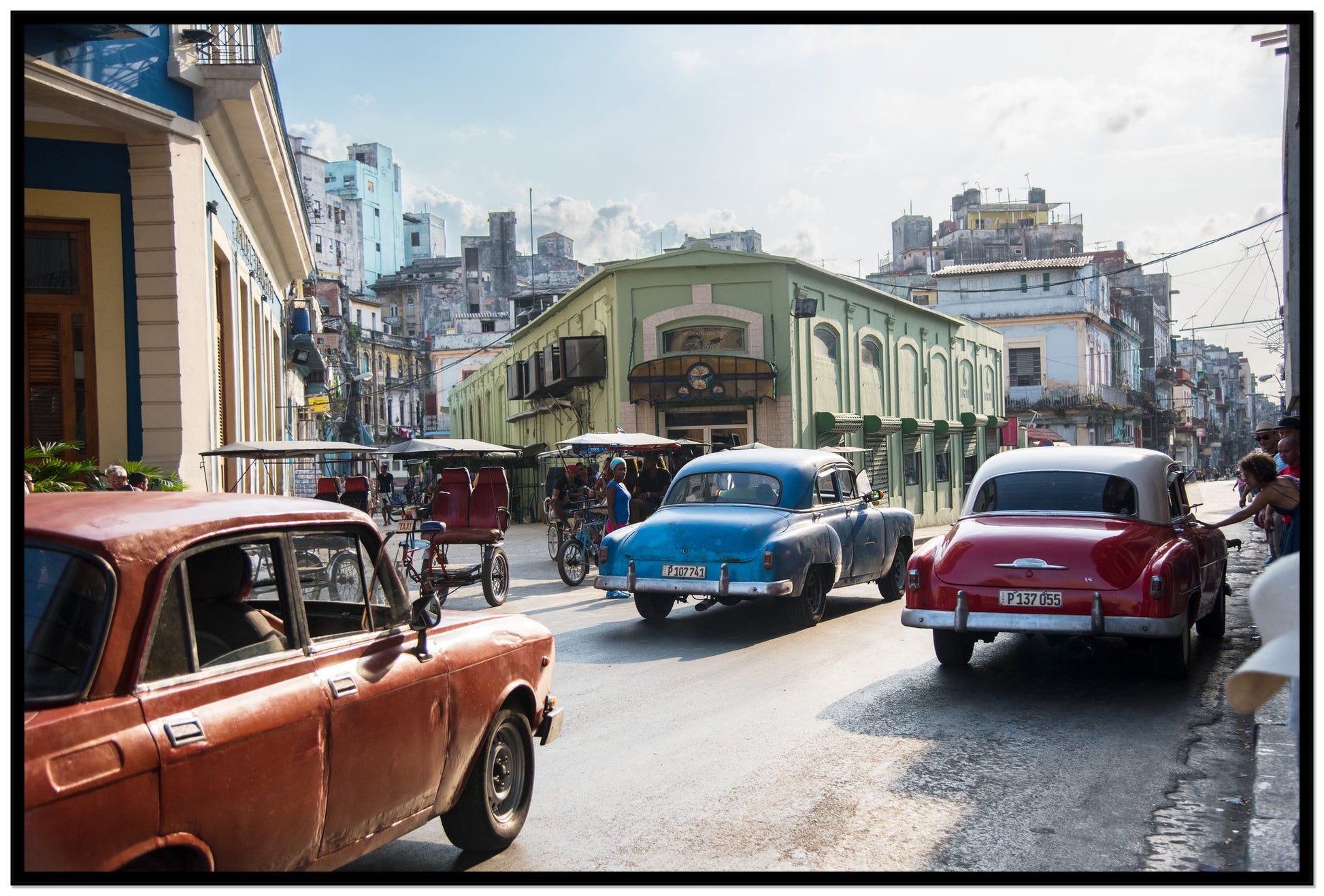 Cuba by Dylan Ozanich, 48×72 Full Bleed Print in a Black frame