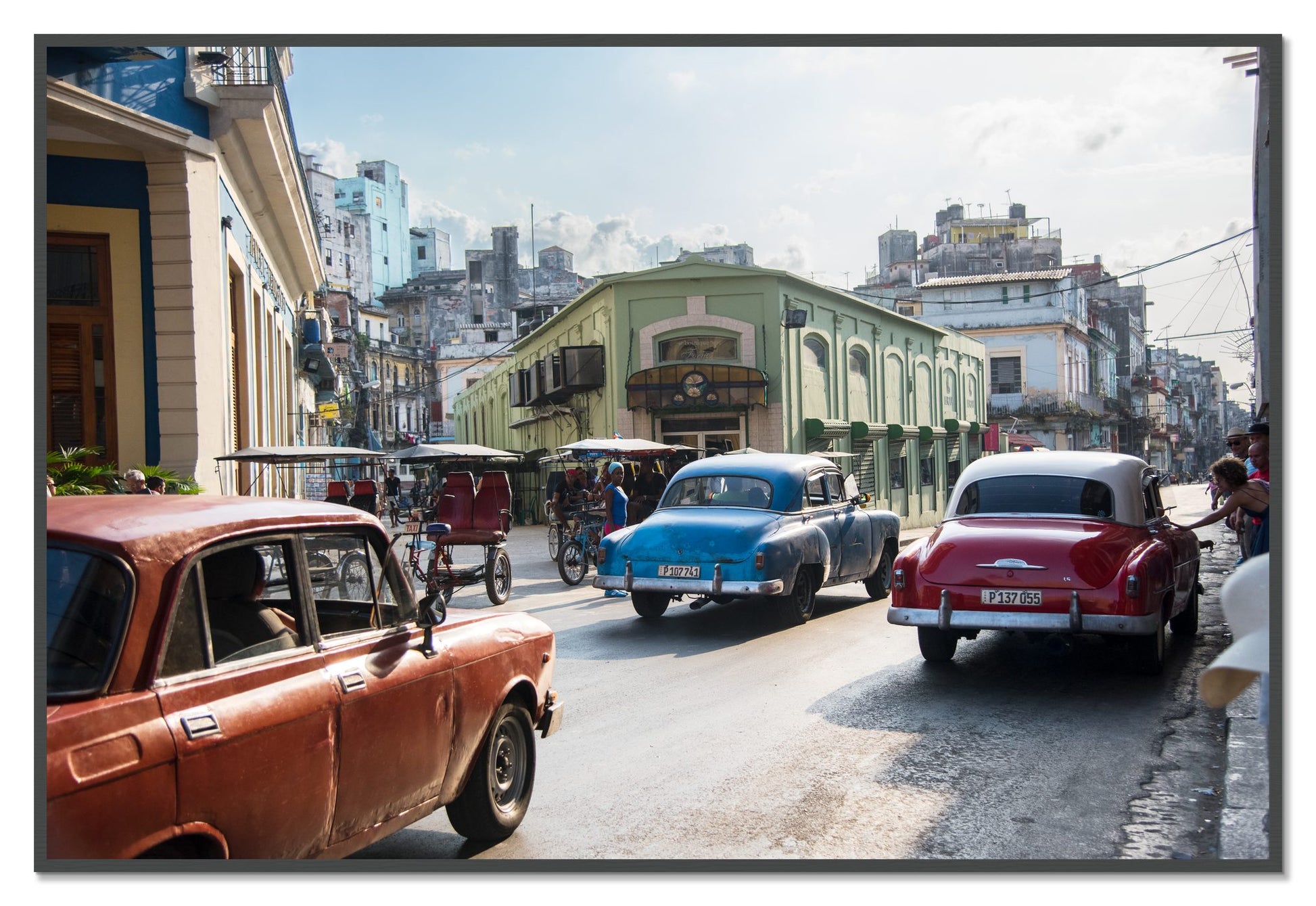 Cuba by Dylan Ozanich, 48×72 Full Bleed Print in a Grey frame