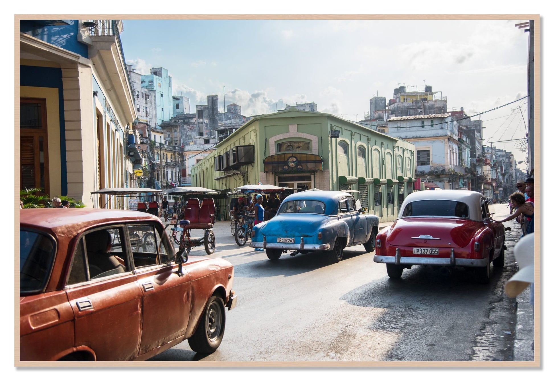 Cuba by Dylan Ozanich, 48×72 Full Bleed Print in a Maple frame