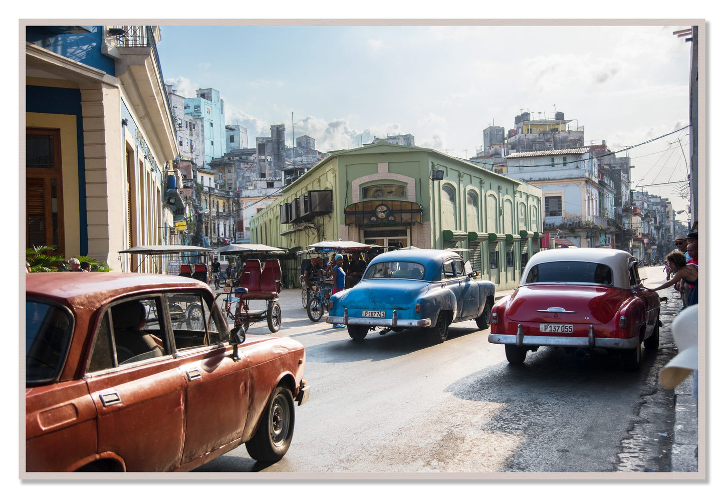 Cuba by Dylan Ozanich, 48×72 Full Bleed Print in a White Maple frame