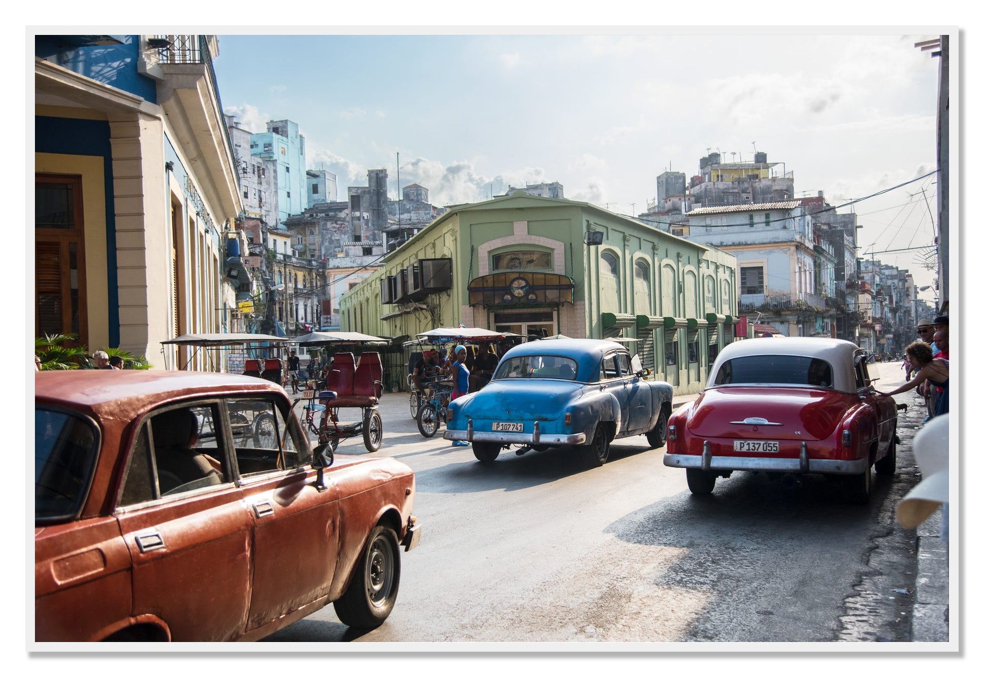 Cuba by Dylan Ozanich, 48×72 Full Bleed Print in a White frame