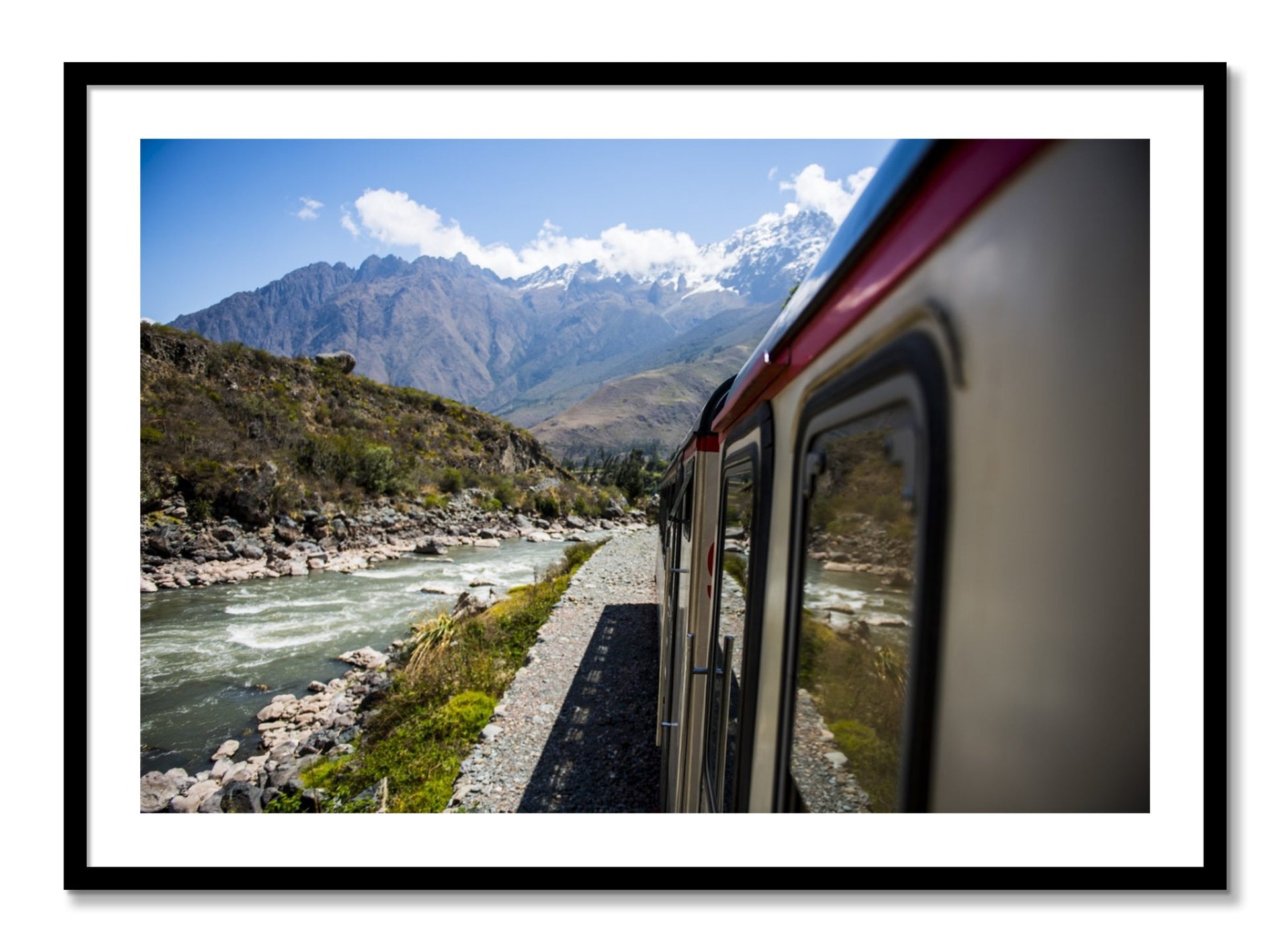Framed photograph of Cusco To Aagua Caliente by Dylan Ozanich, Black frame, Borders