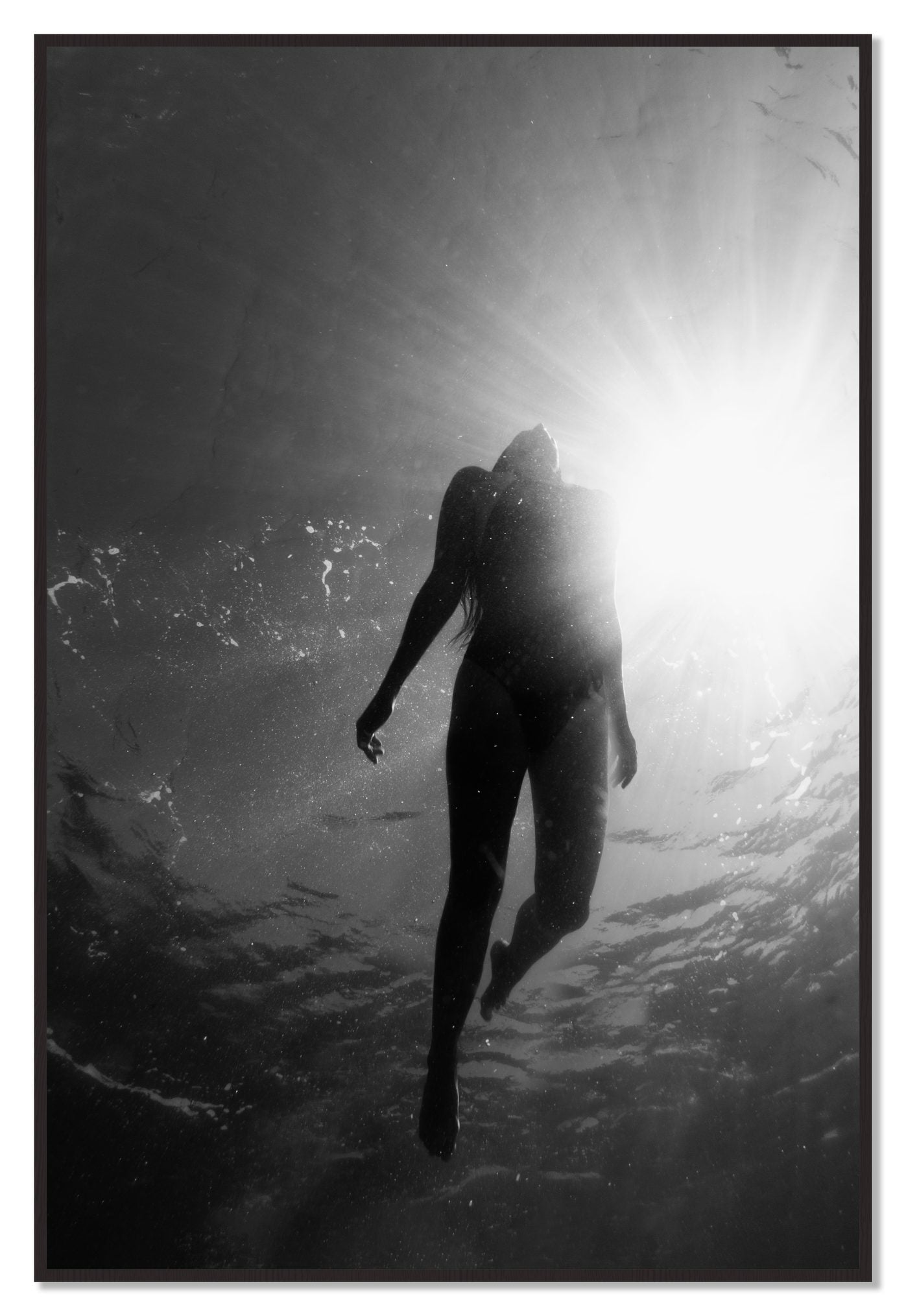 Depth by Dylan Ozanich, 48×72 Full Bleed Print in a Black Walnut frame