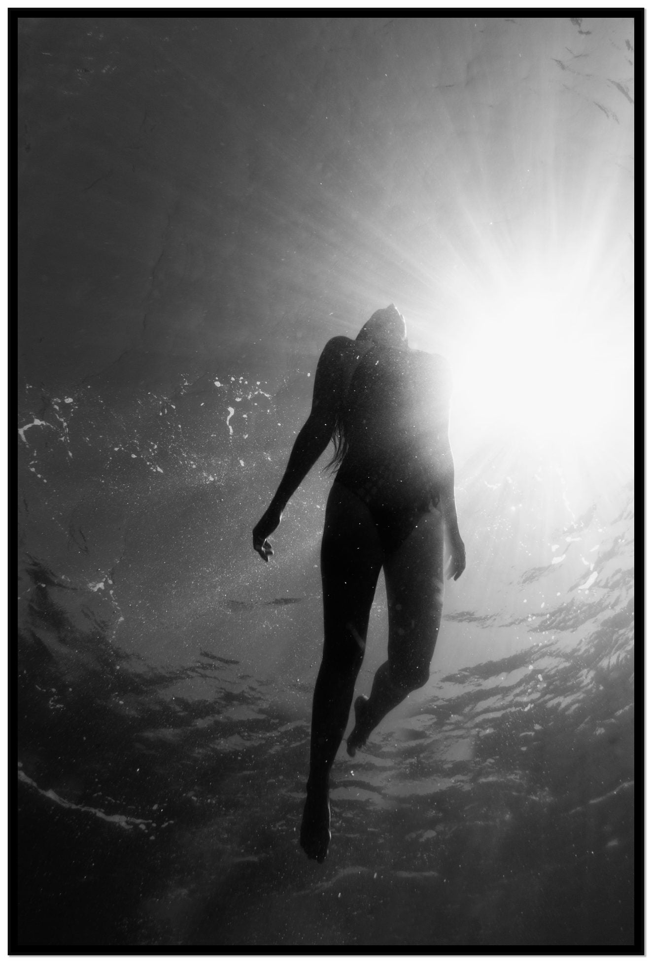 Depth by Dylan Ozanich, 48×72 Full Bleed Print in a Black frame