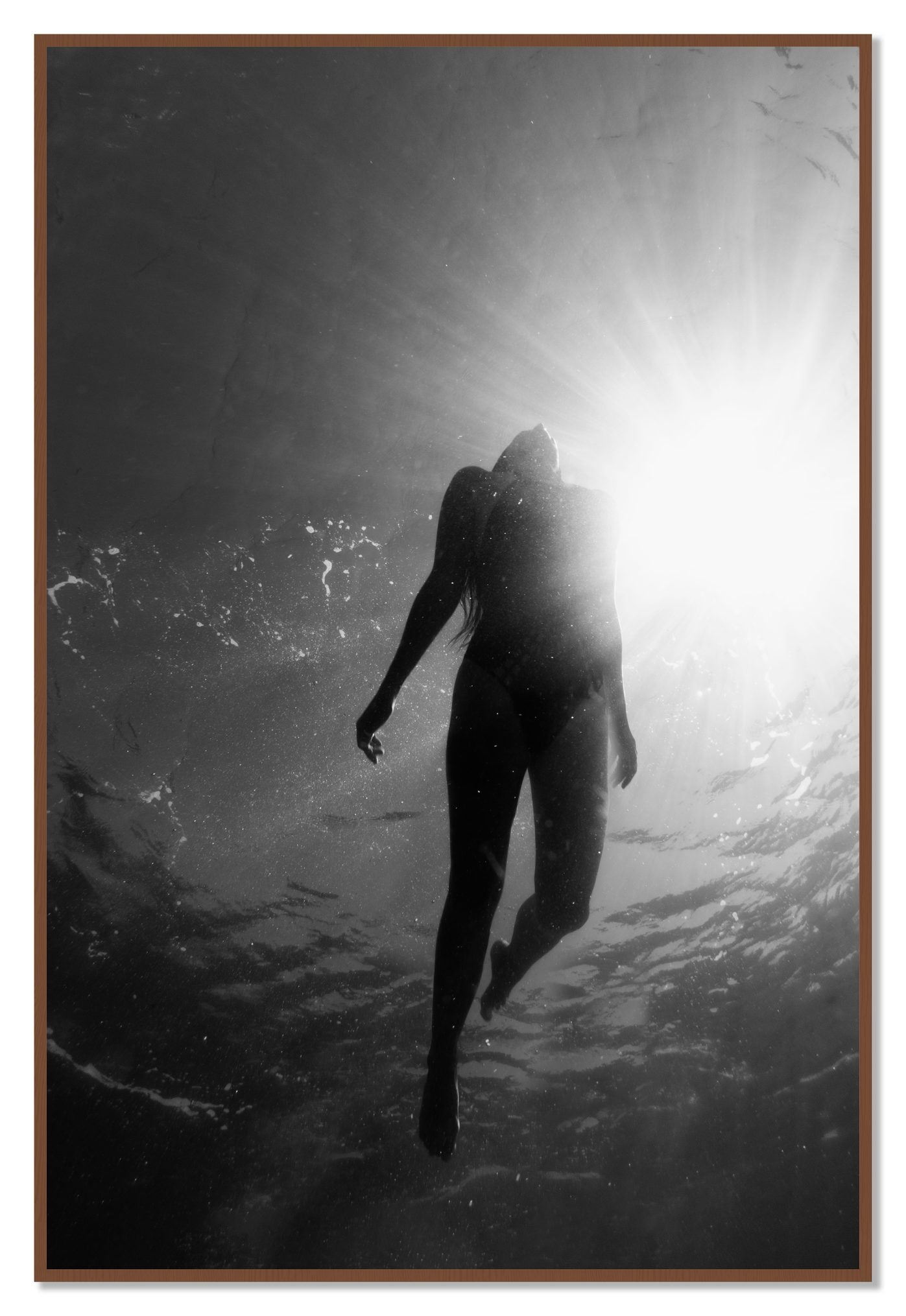 Depth by Dylan Ozanich, 48×72 Full Bleed Print in a Walnut frame