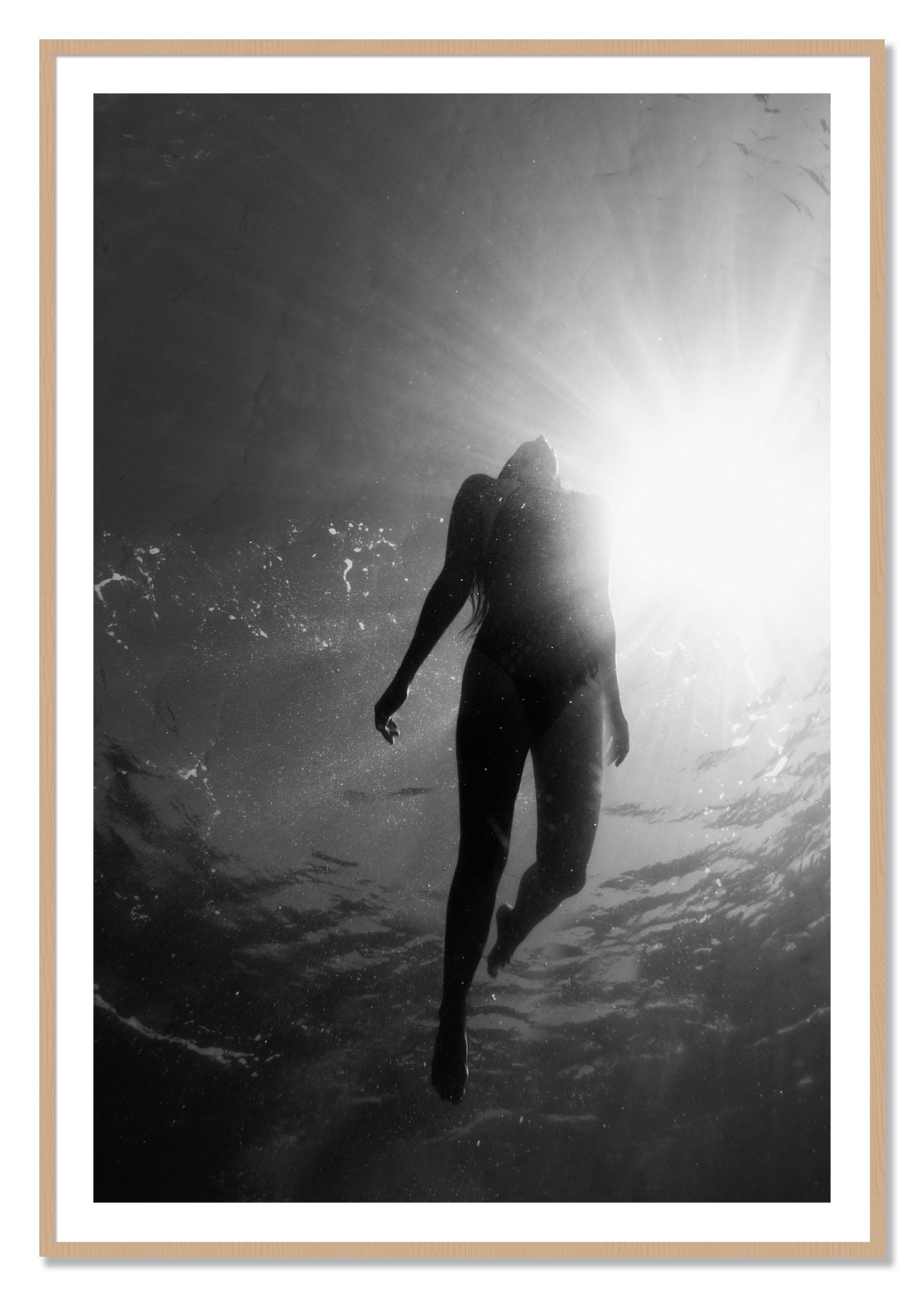 Framed photograph of Depth by Dylan Ozanich, Oak frame, Borders
