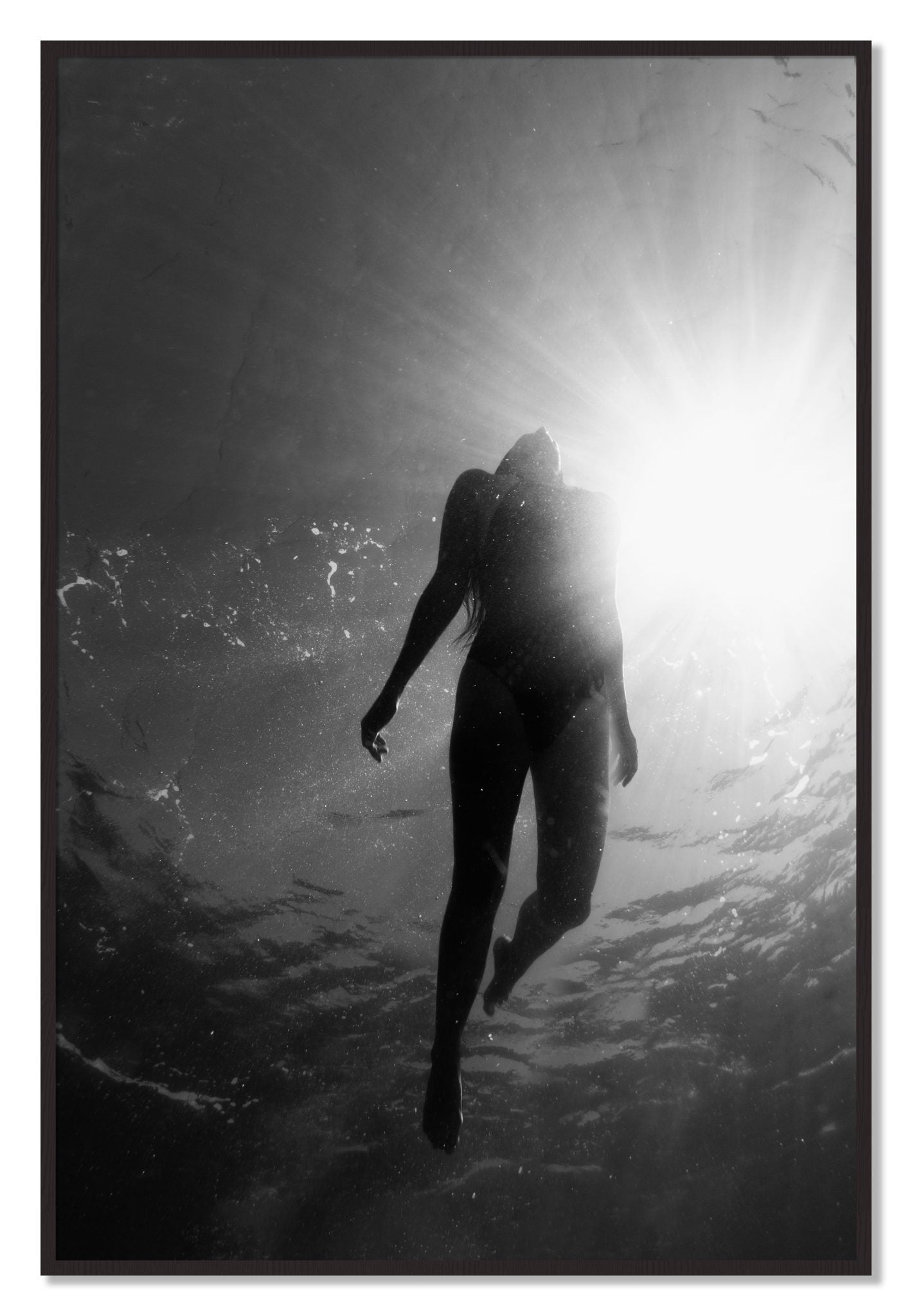 Framed photograph of Depth by Dylan Ozanich, Black Walnut frame, Full Bleed