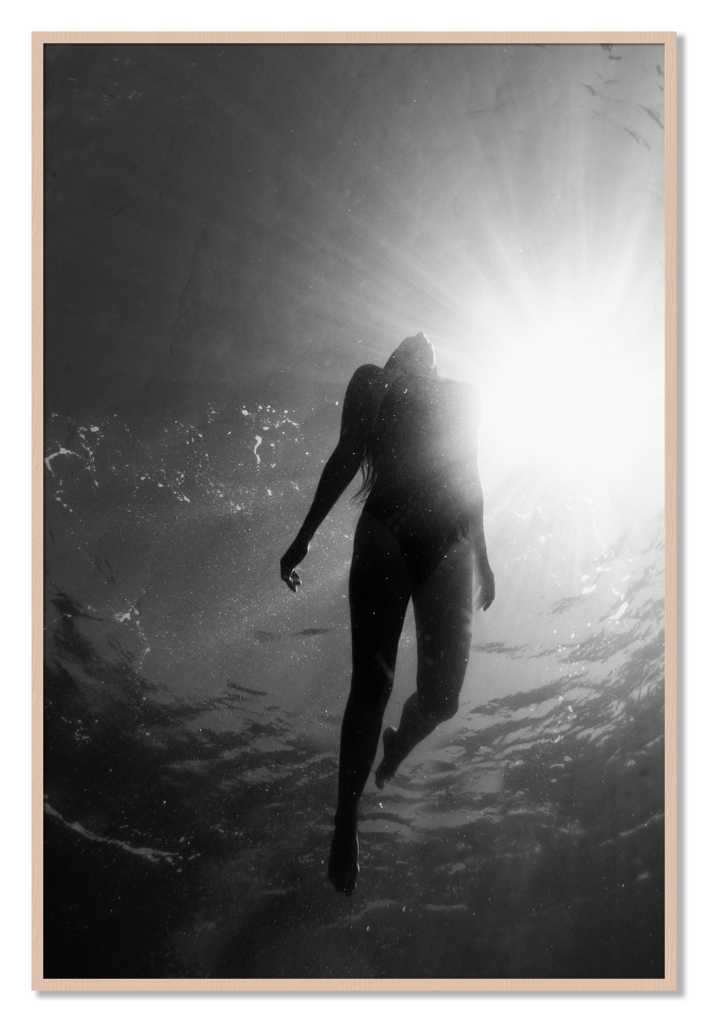 Framed photograph of Depth by Dylan Ozanich, Maple frame, Full Bleed