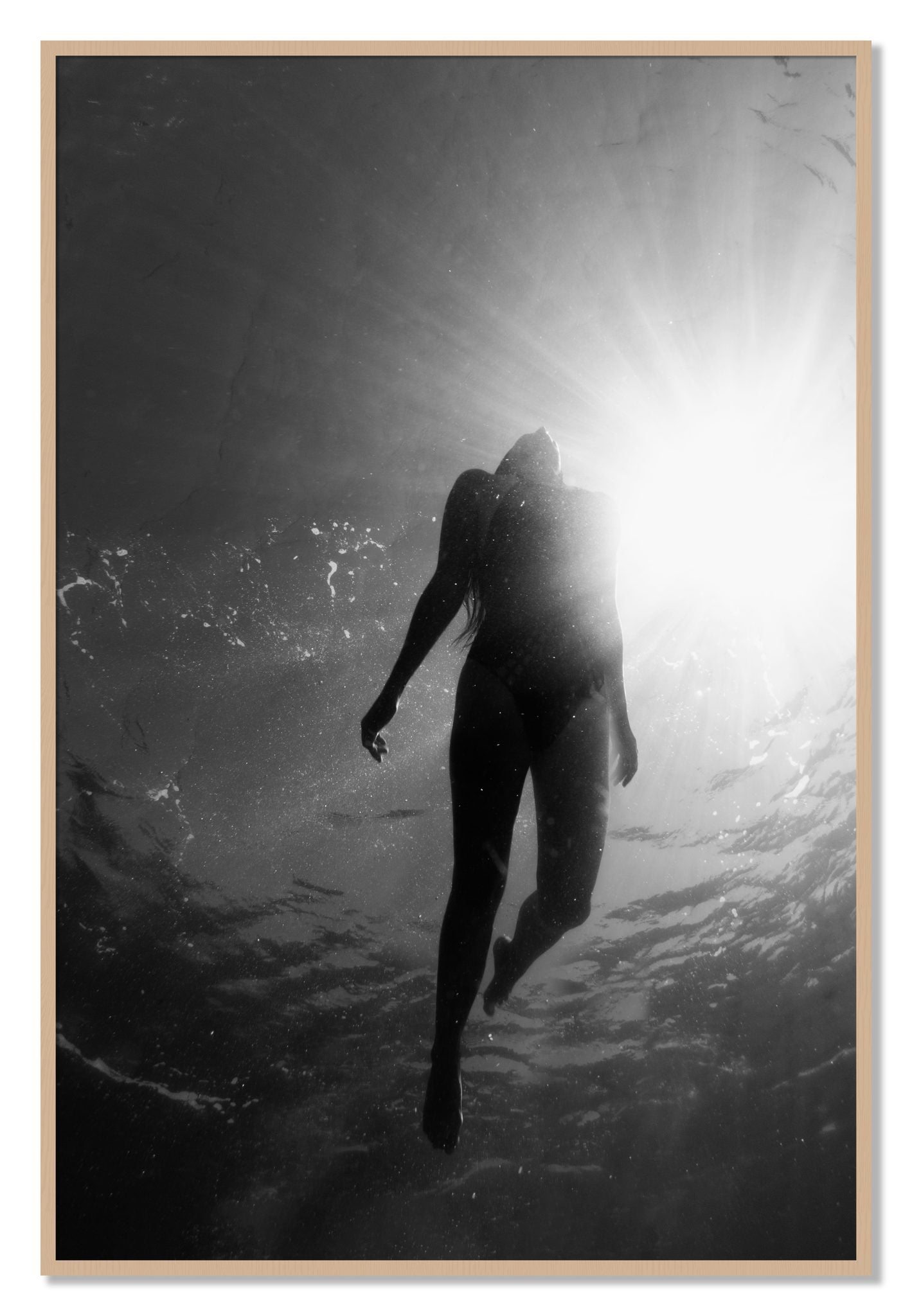 Framed photograph of Depth by Dylan Ozanich, Oak frame, Full Bleed