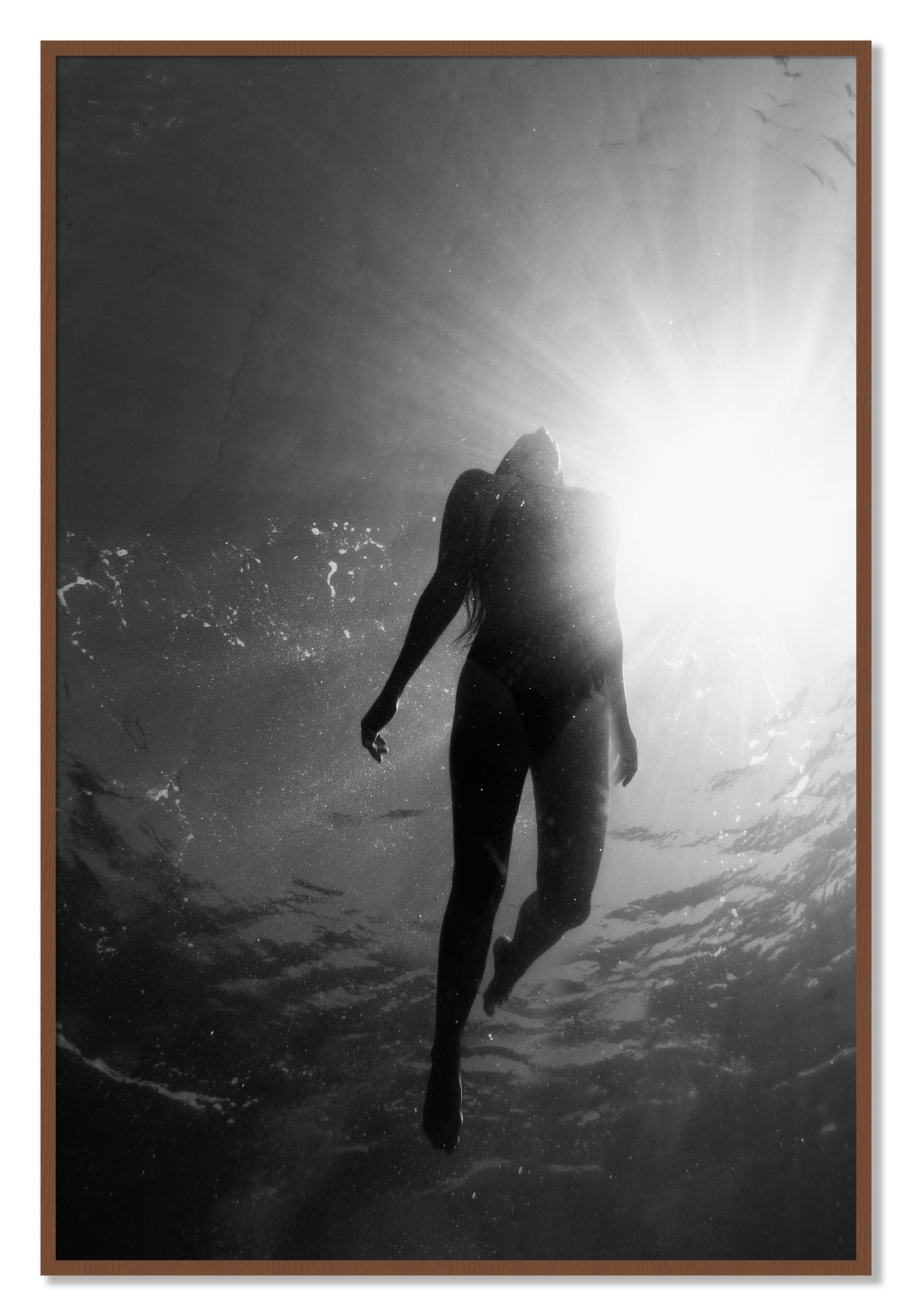 Framed photograph of Depth by Dylan Ozanich, Walnut frame, Full Bleed