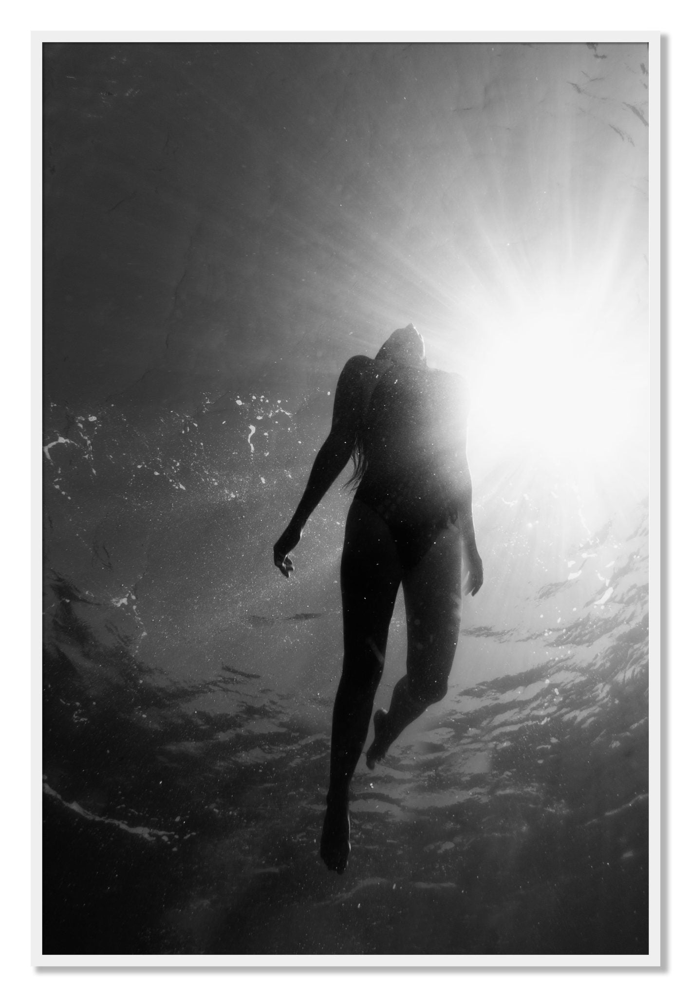 Framed photograph of Depth by Dylan Ozanich, White frame, Full Bleed