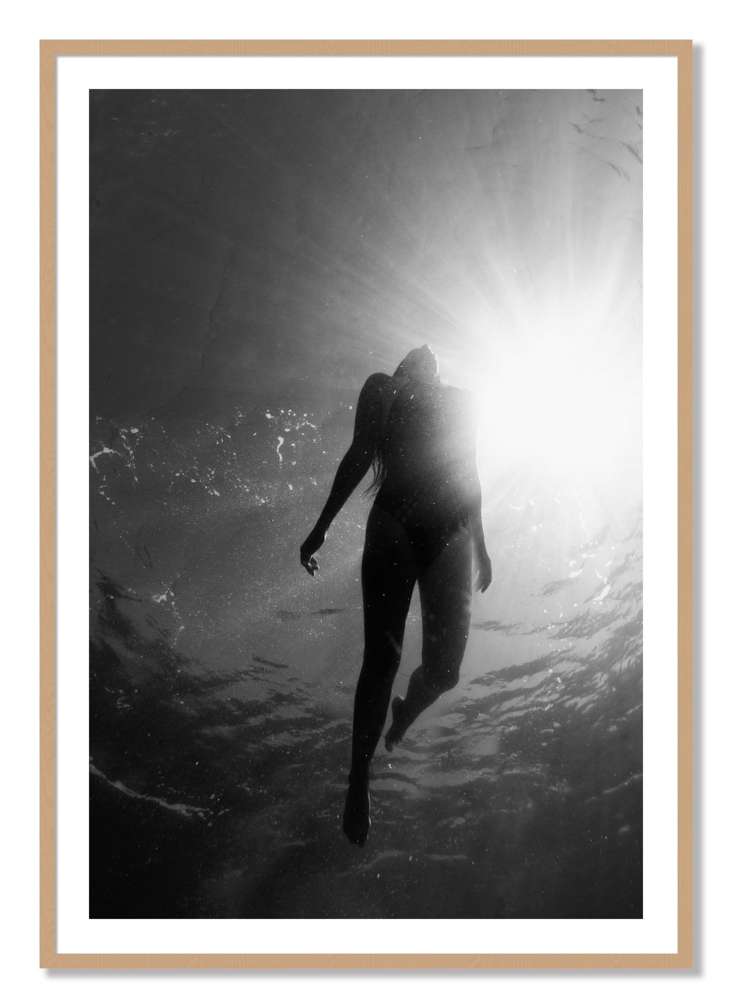 Framed photograph of Depth by Dylan Ozanich, Oak frame, Borders