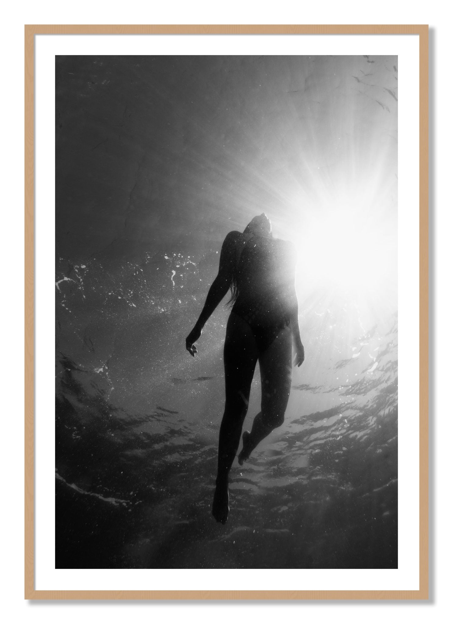 Framed photograph of Depth by Dylan Ozanich, Oak frame, Borders