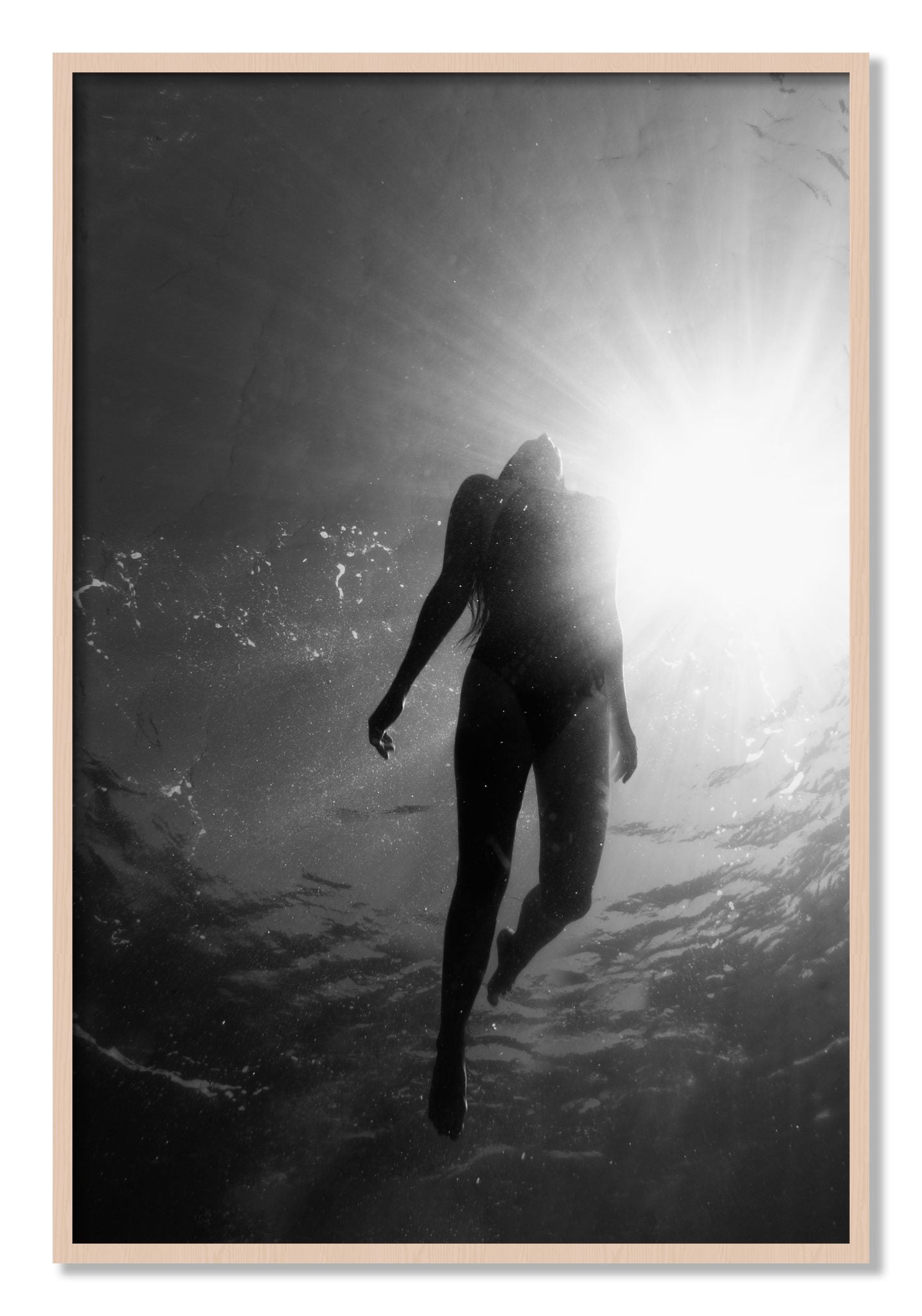 Framed photograph of Depth by Dylan Ozanich, Maple frame, Full Bleed