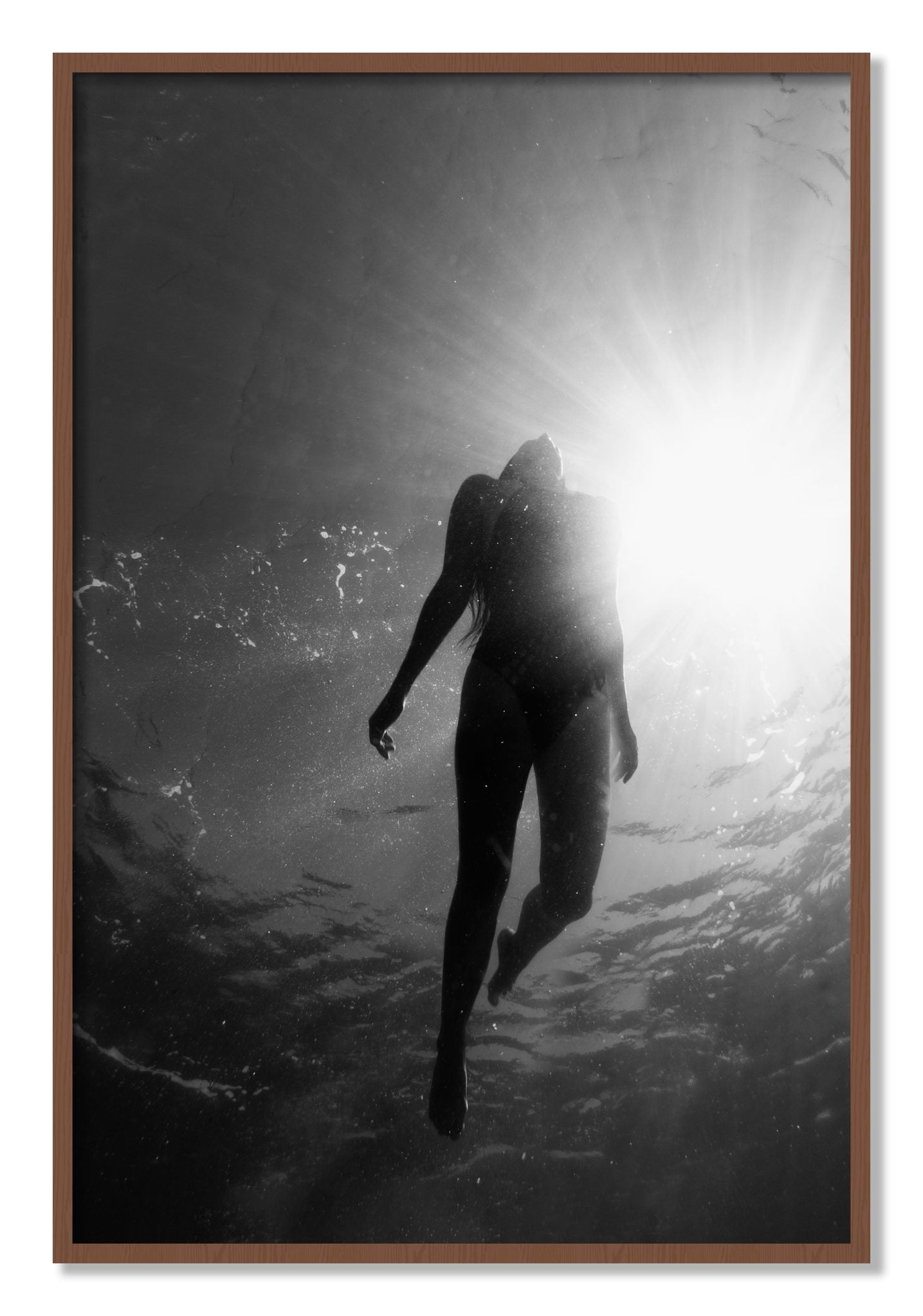 Framed photograph of Depth by Dylan Ozanich, Walnut frame, Full Bleed