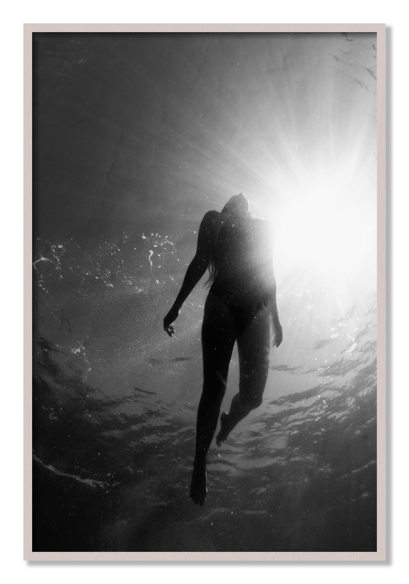 Framed photograph of Depth by Dylan Ozanich, White Maple frame, Full Bleed