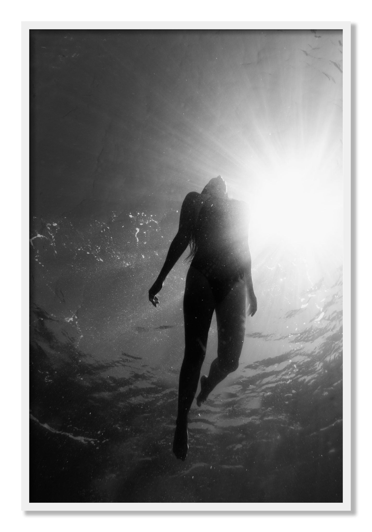 Framed photograph of Depth by Dylan Ozanich, White frame, Full Bleed