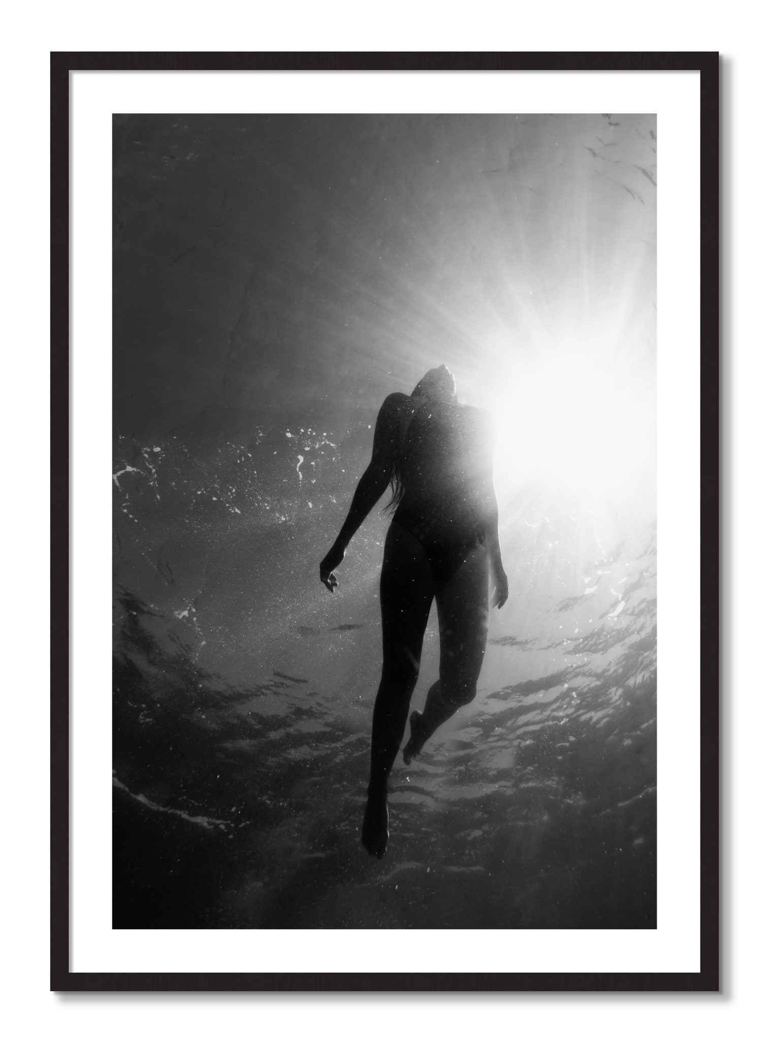 Framed photograph of Depth by Dylan Ozanich, Black Walnut frame, Borders