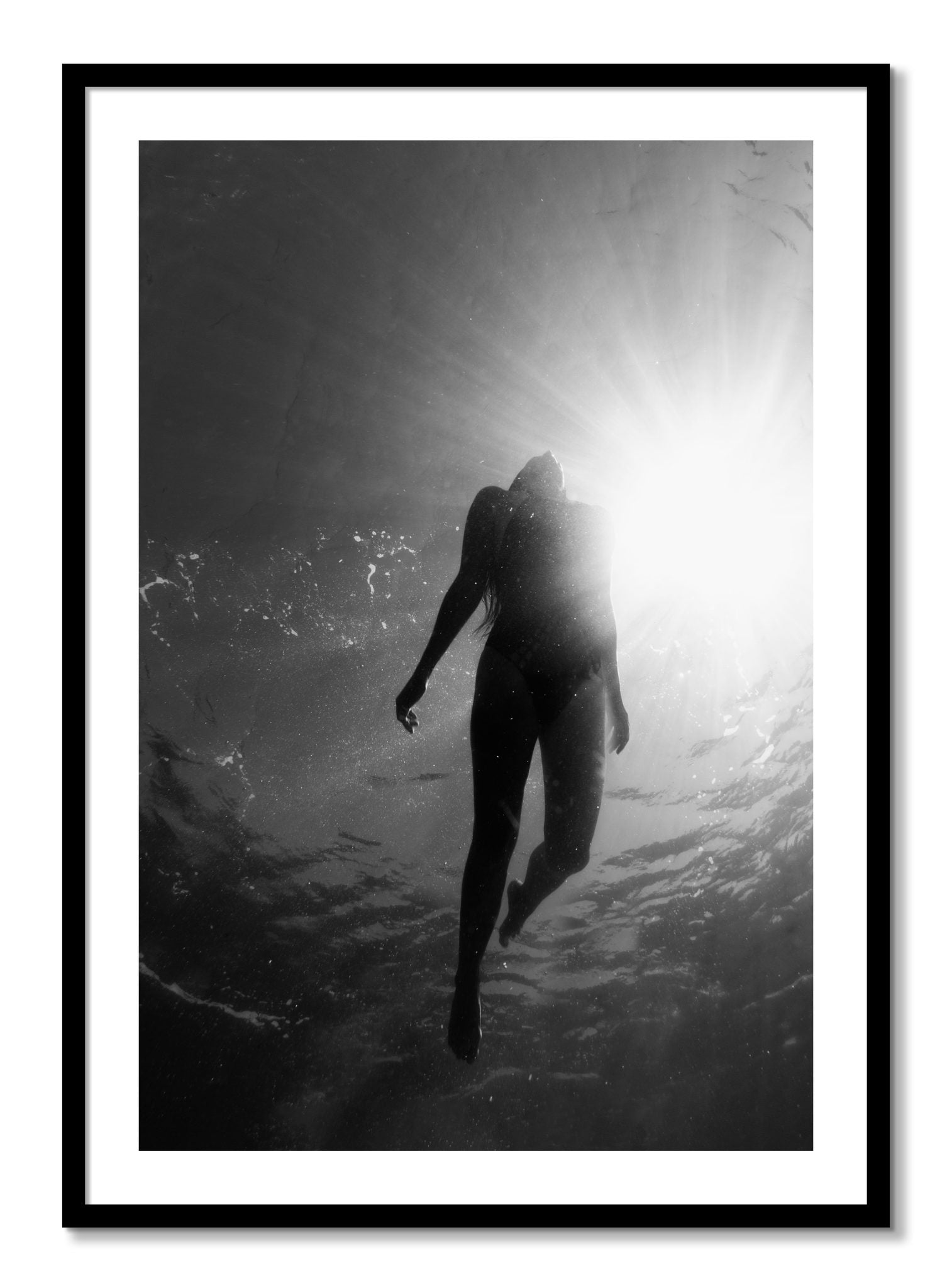 Framed photograph of Depth by Dylan Ozanich, Black frame, Borders