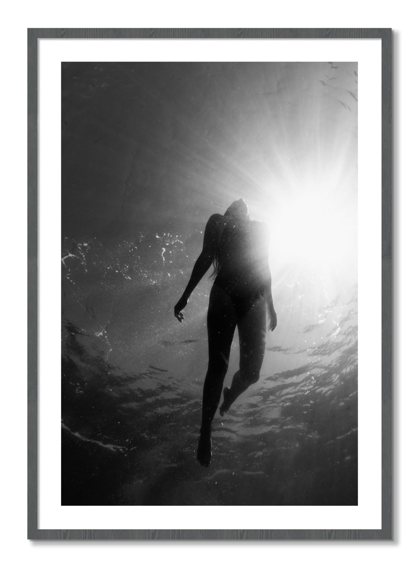 Framed photograph of Depth by Dylan Ozanich, Grey frame, Borders