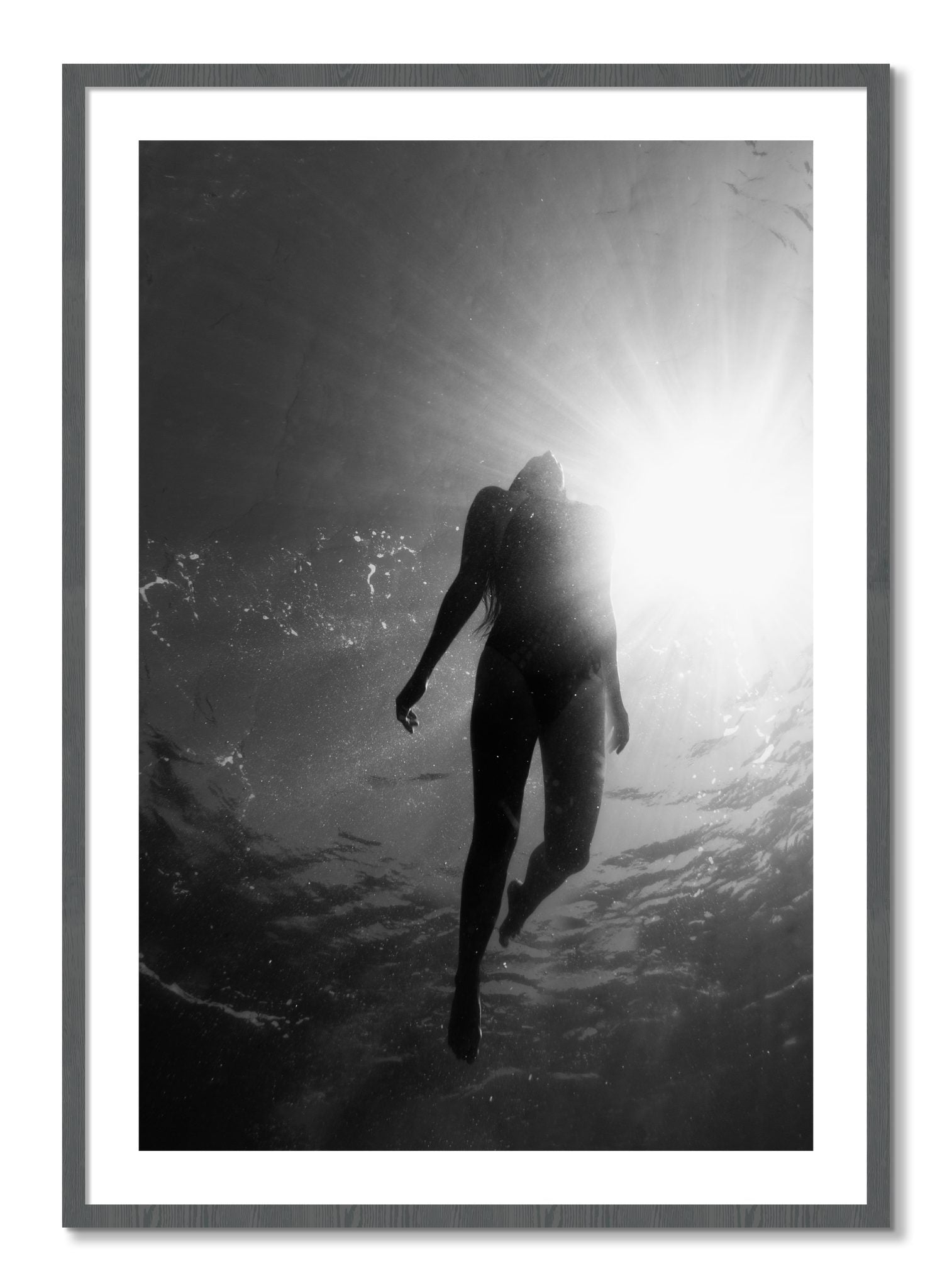 Framed photograph of Depth by Dylan Ozanich, Grey frame, Borders