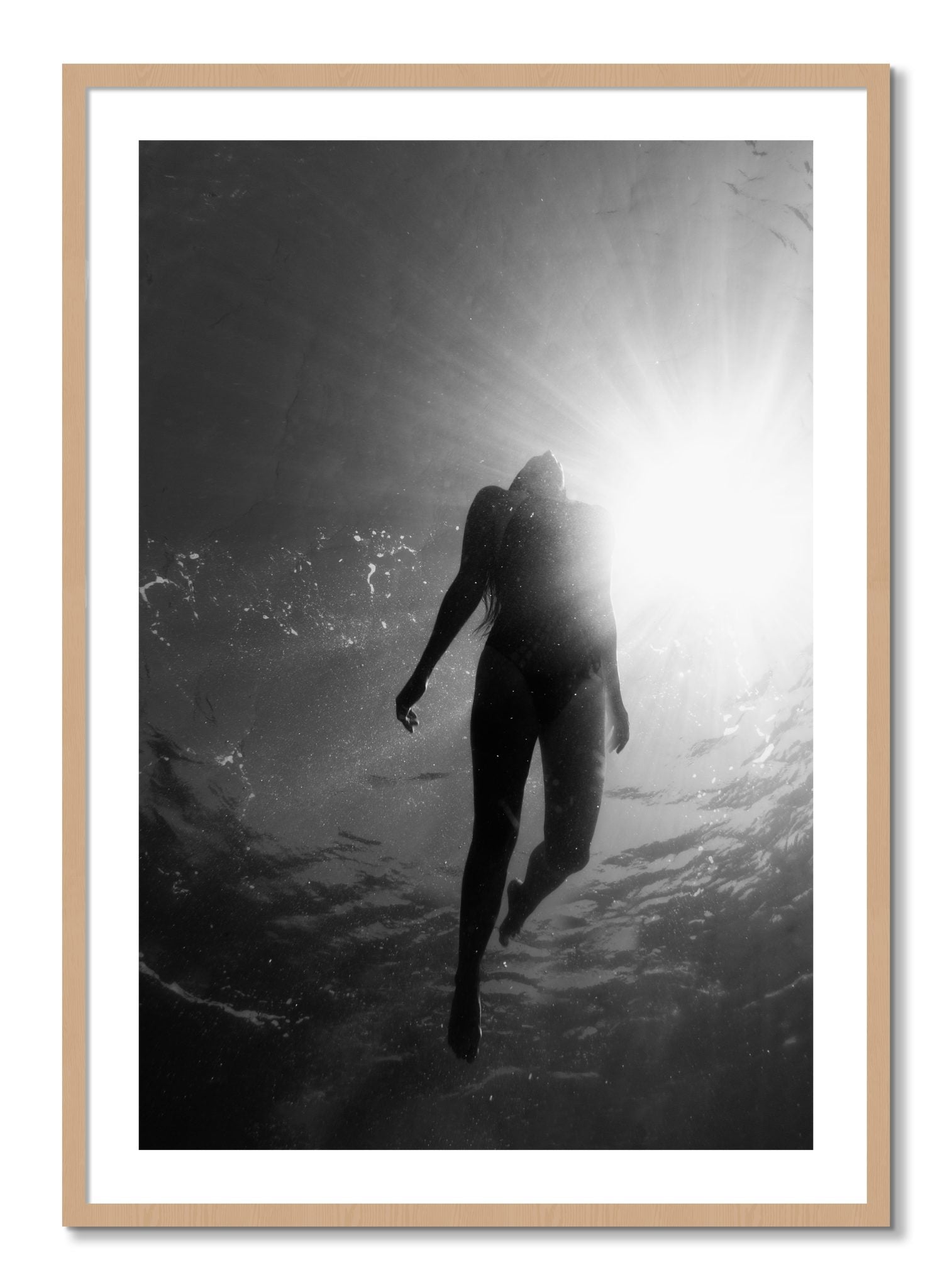 Framed photograph of Depth by Dylan Ozanich, Oak frame, Borders