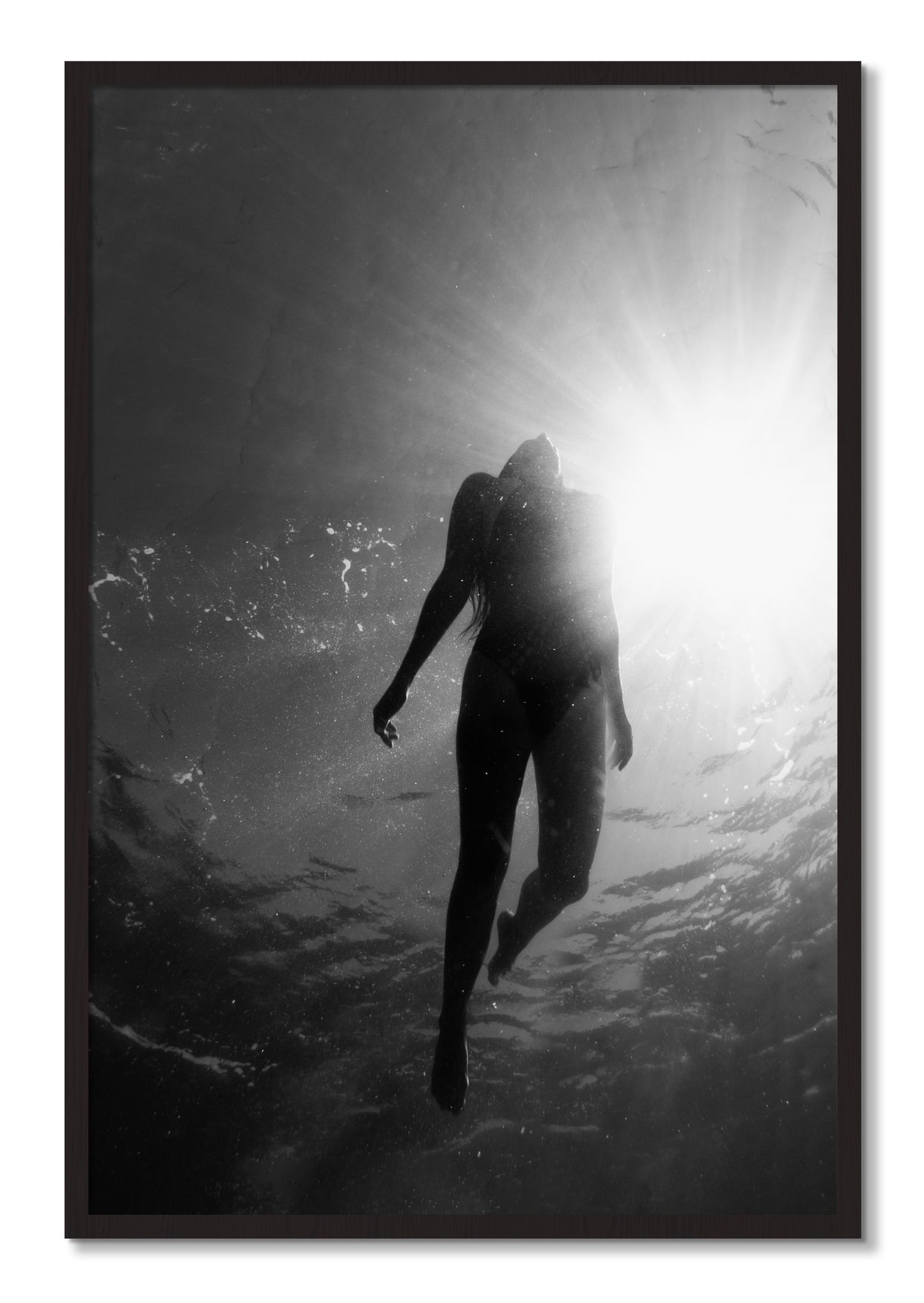 Framed photograph of Depth by Dylan Ozanich, Black Walnut frame, Full Bleed