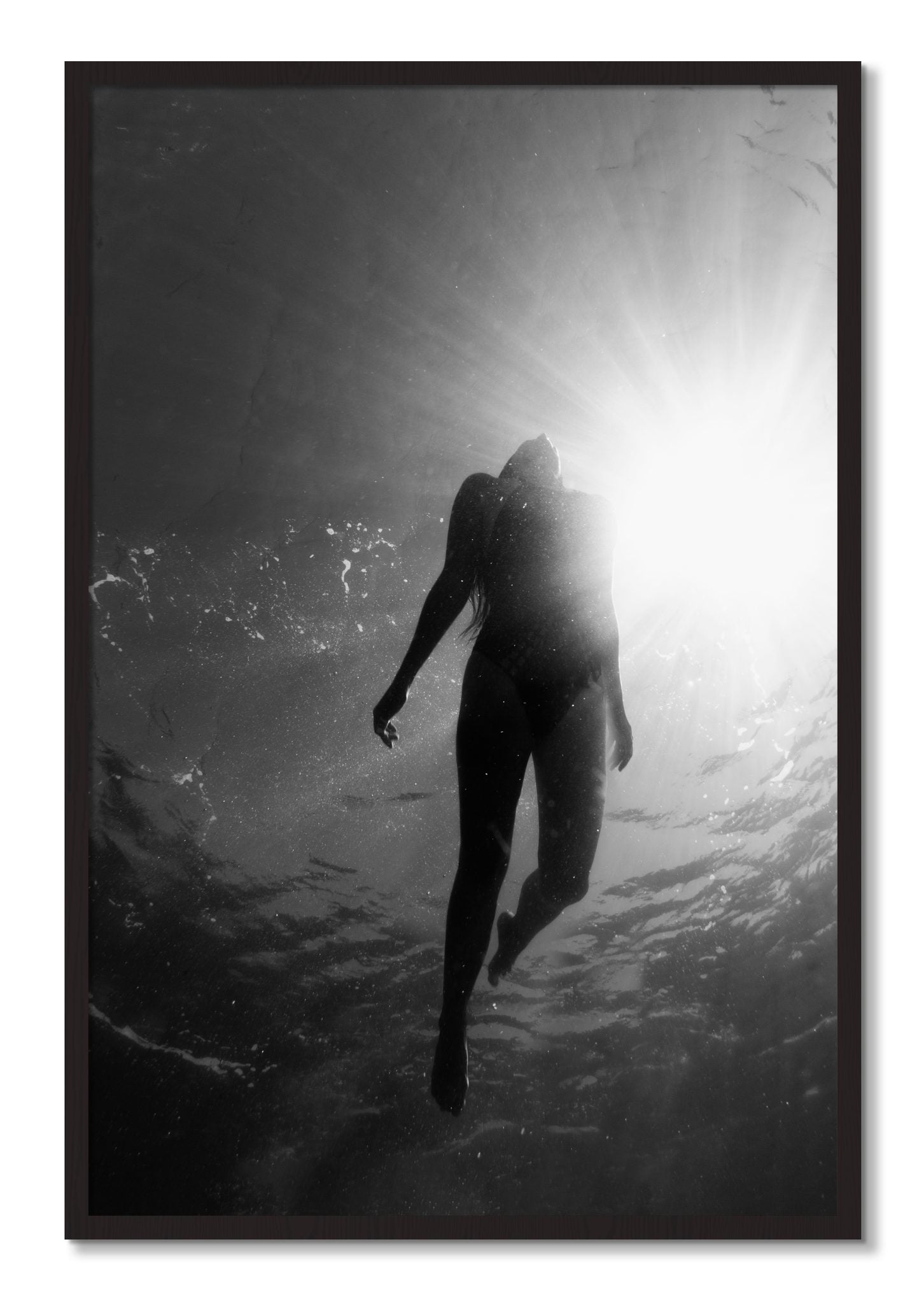 Framed photograph of Depth by Dylan Ozanich, Black Walnut frame, Full Bleed