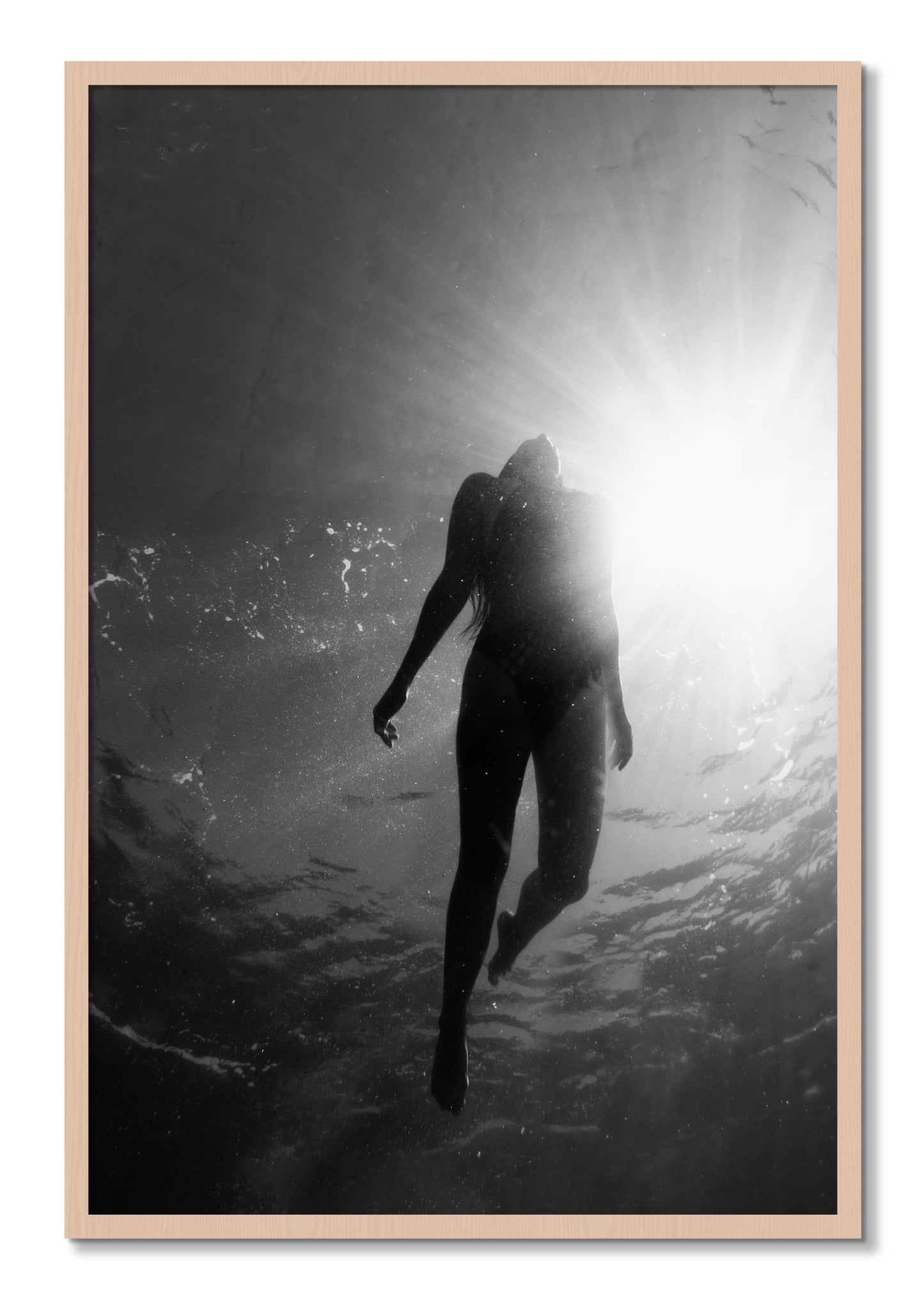 Framed photograph of Depth by Dylan Ozanich, Maple frame, Full Bleed