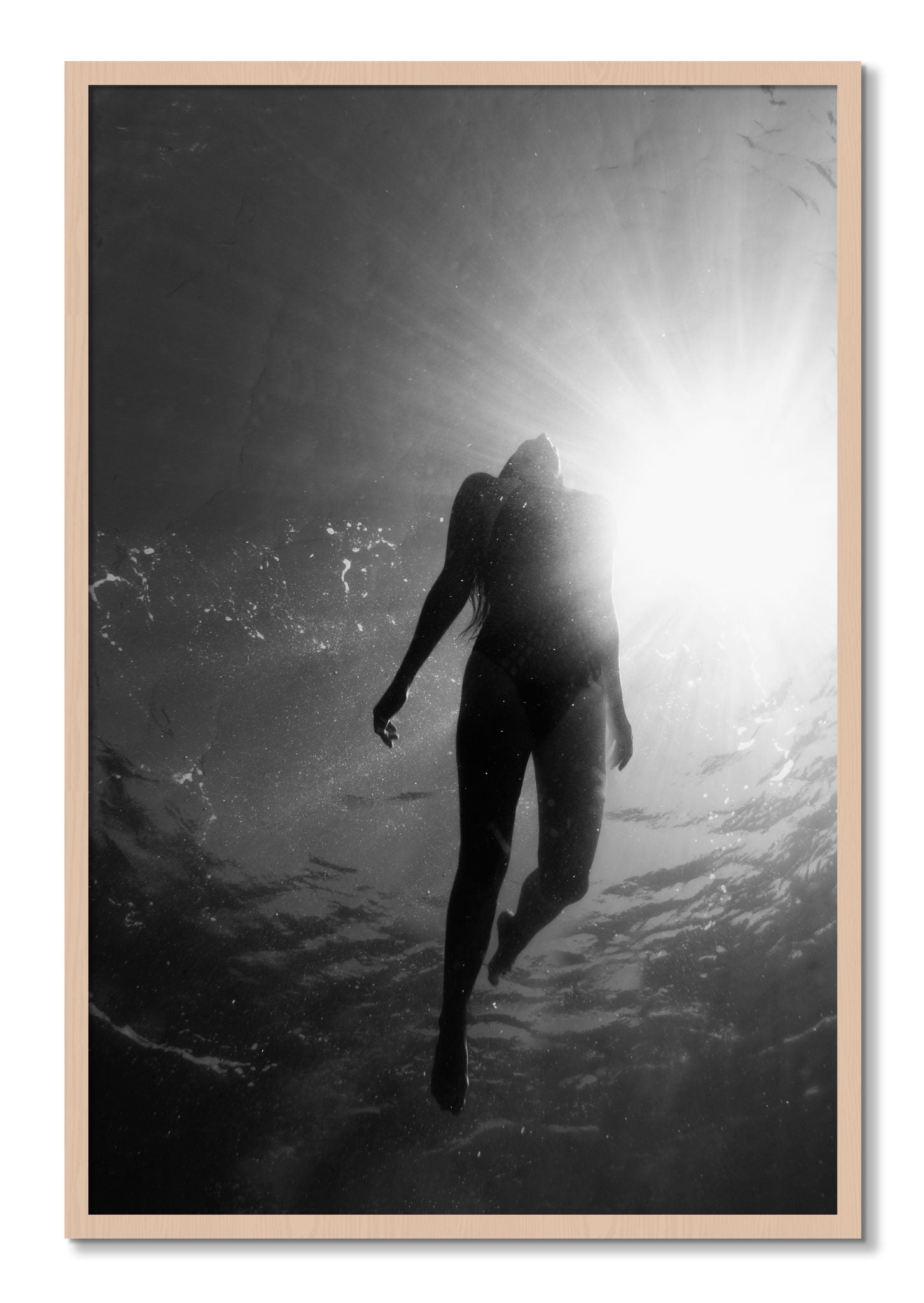 Framed photograph of Depth by Dylan Ozanich, Maple frame, Full Bleed