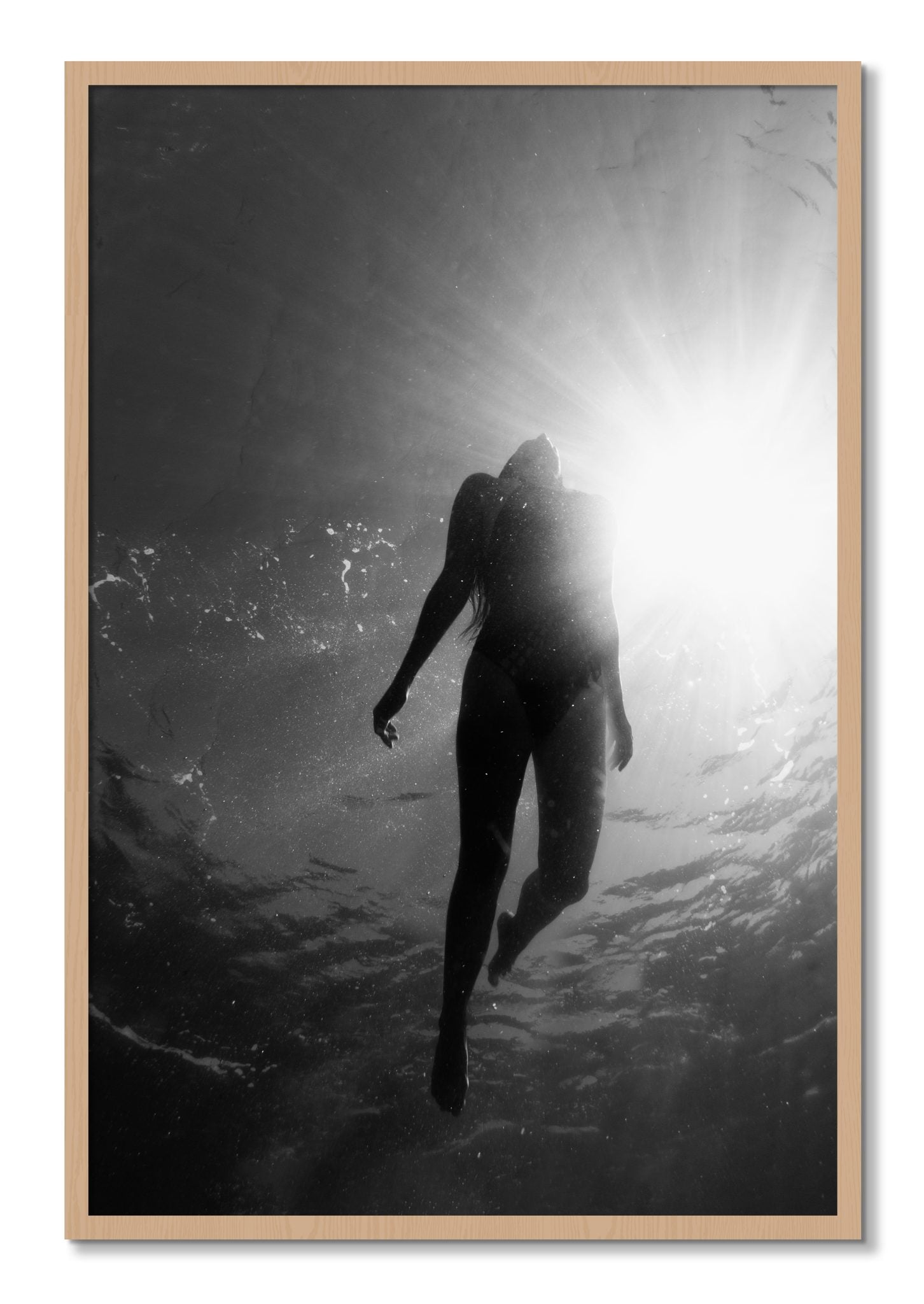 Framed photograph of Depth by Dylan Ozanich, Oak frame, Full Bleed