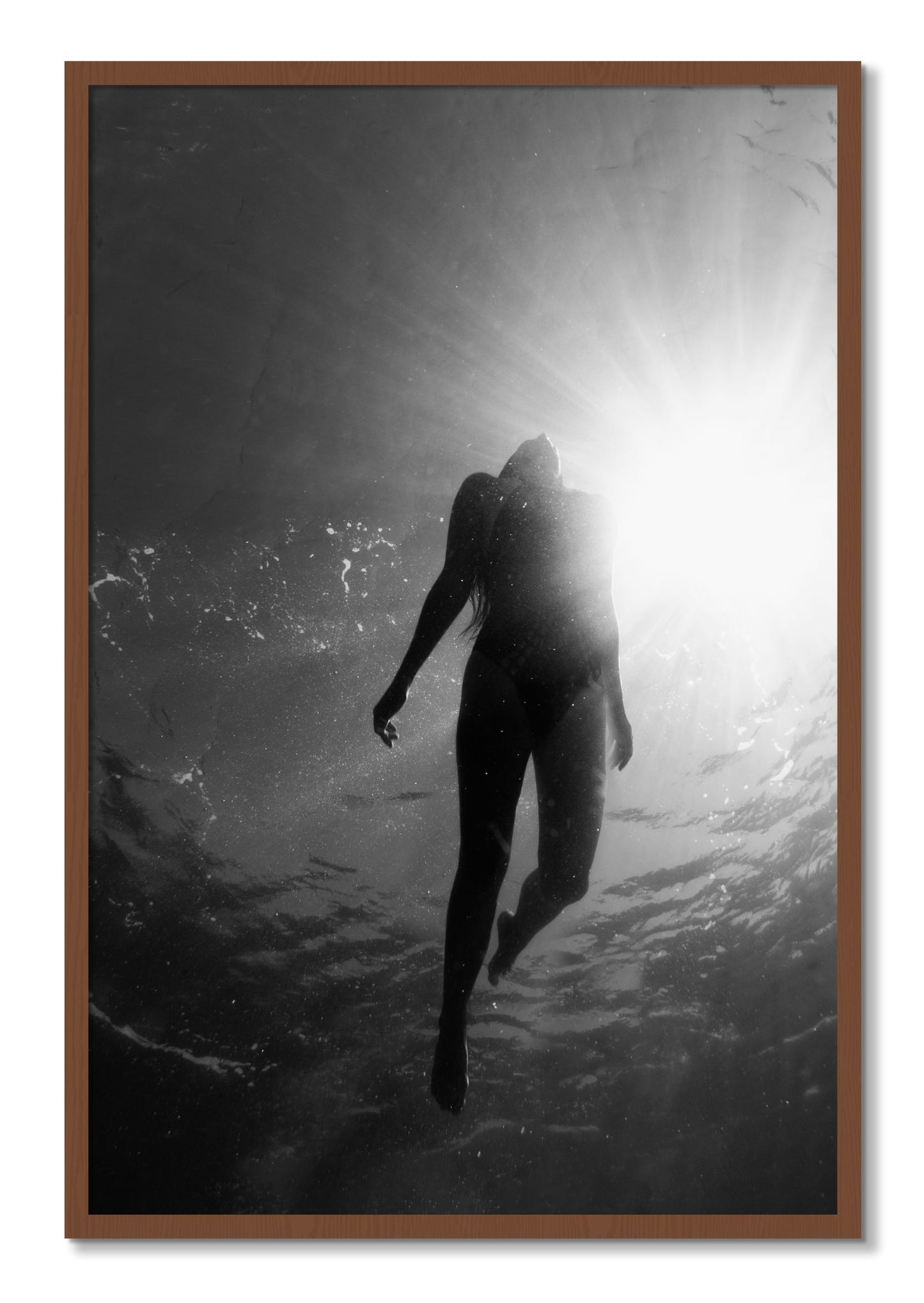 Framed photograph of Depth by Dylan Ozanich, Walnut frame, Full Bleed