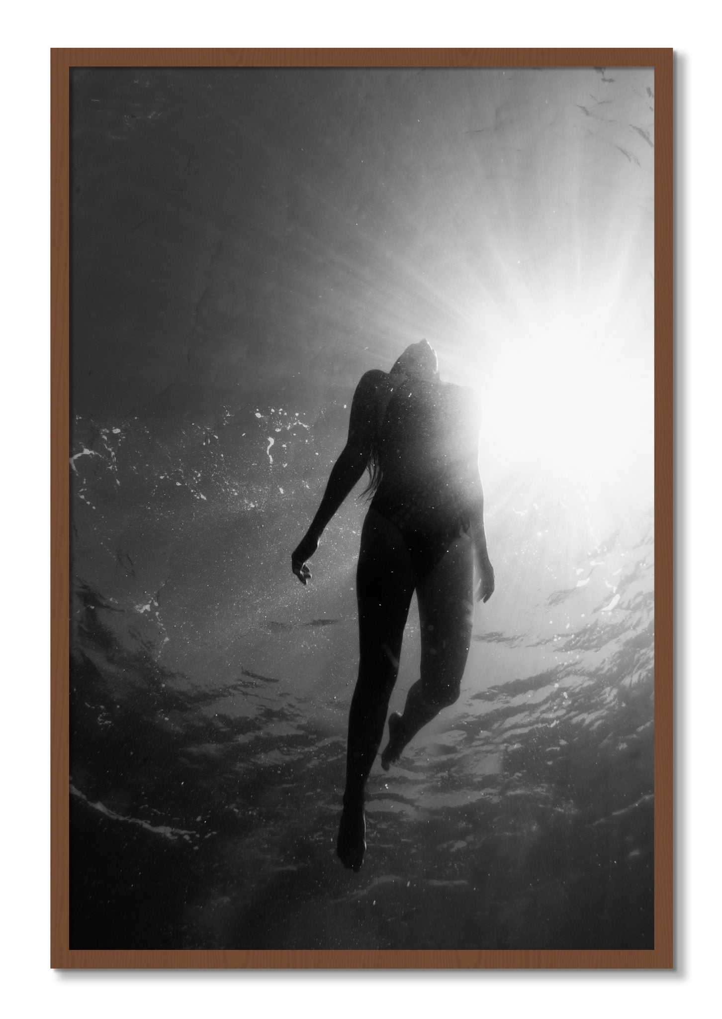 Framed photograph of Depth by Dylan Ozanich, Walnut frame, Full Bleed