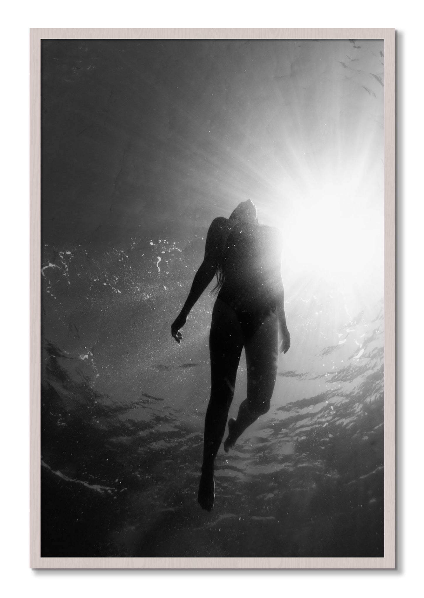Framed photograph of Depth by Dylan Ozanich, White Maple frame, Full Bleed