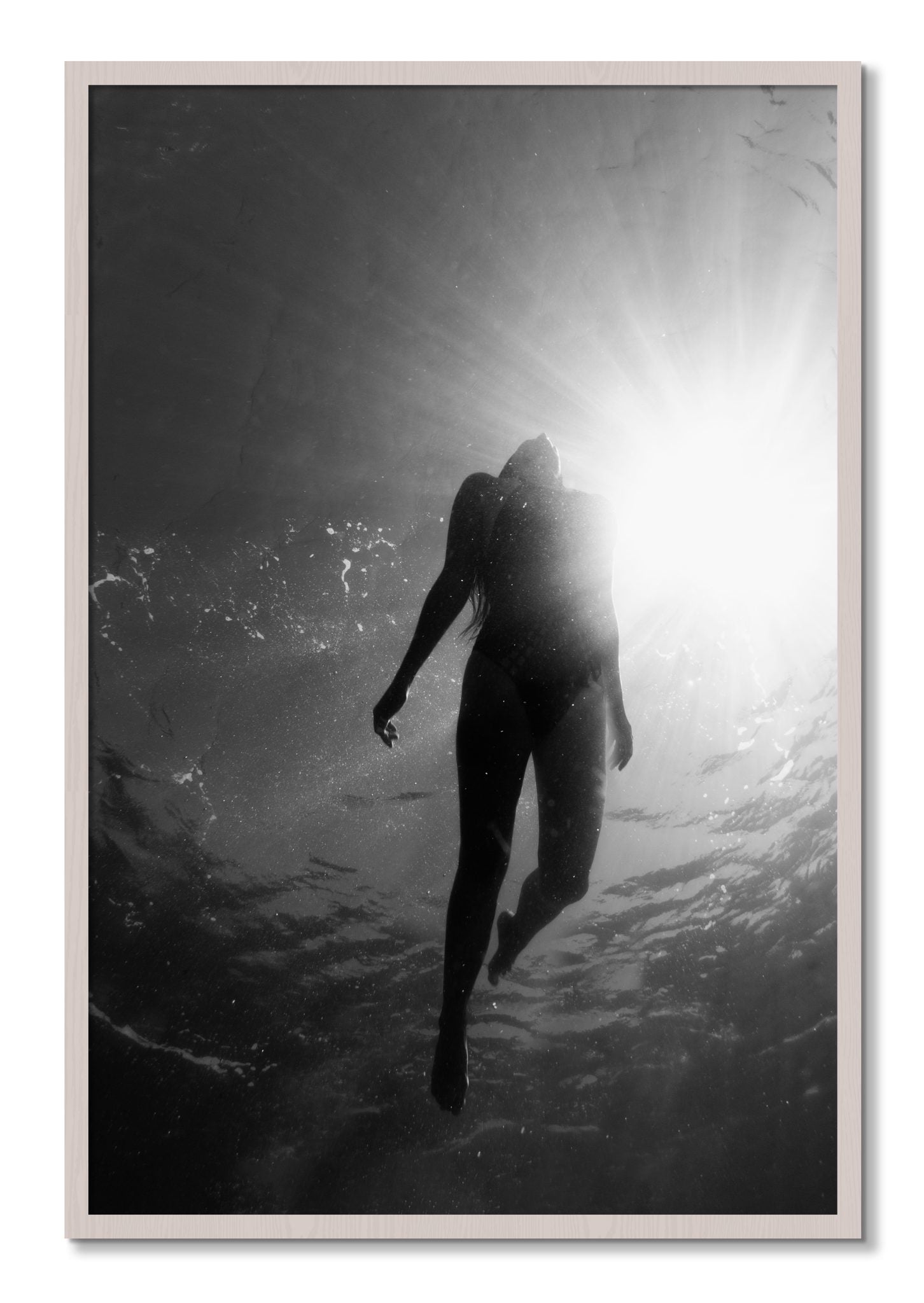 Framed photograph of Depth by Dylan Ozanich, White Maple frame, Full Bleed