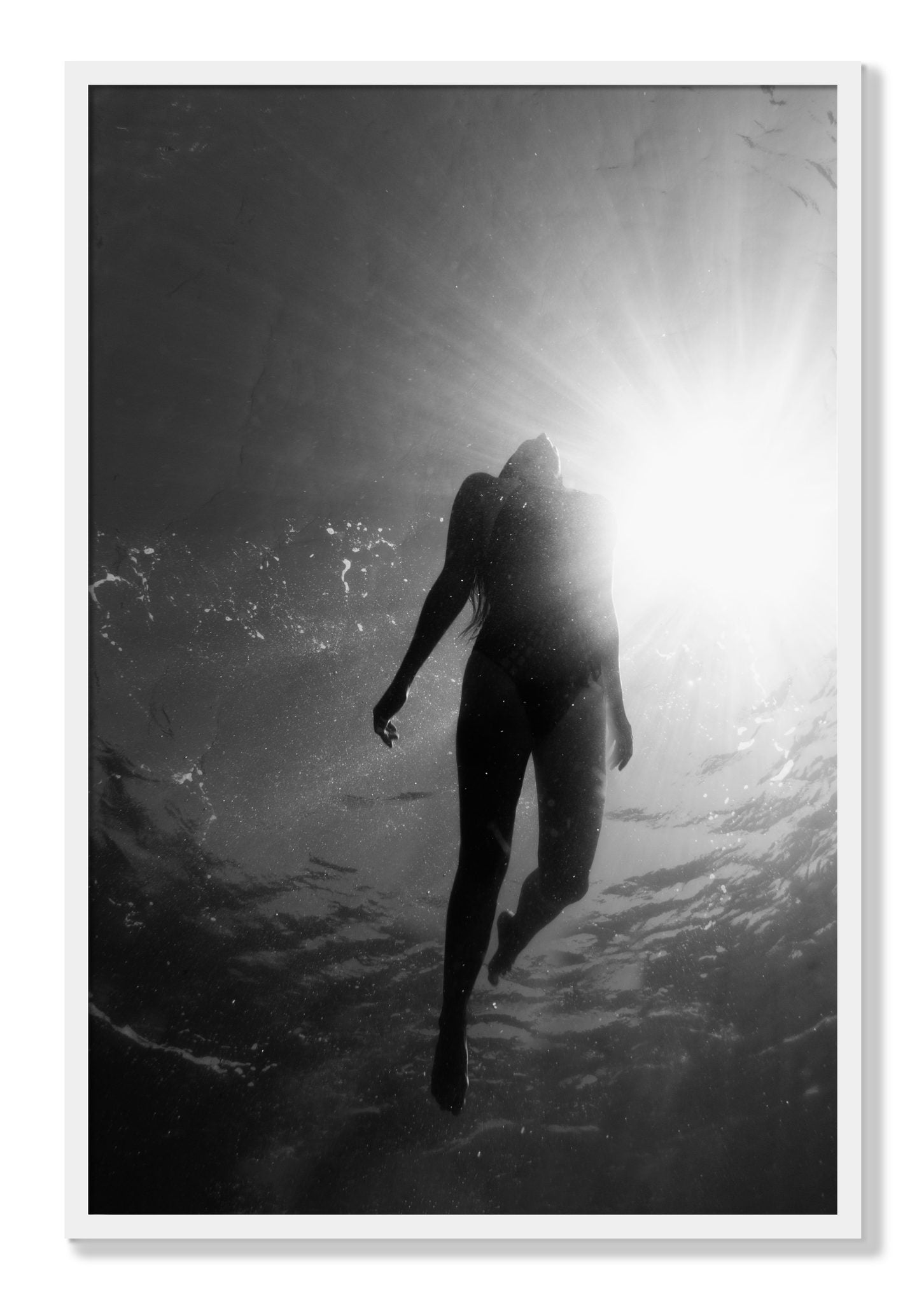 Framed photograph of Depth by Dylan Ozanich, White frame, Full Bleed