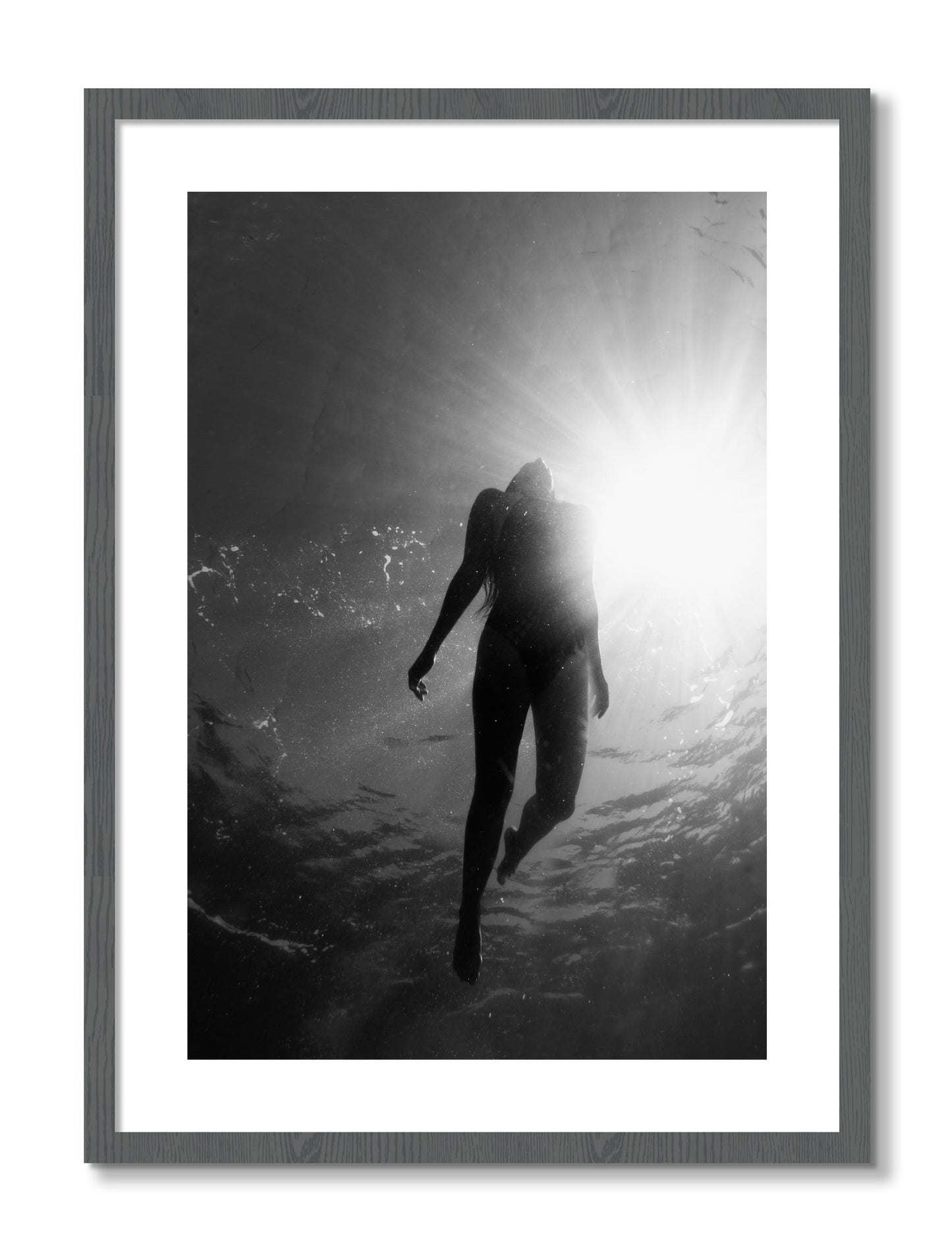 Framed photograph of Depth by Dylan Ozanich, Grey frame, Borders
