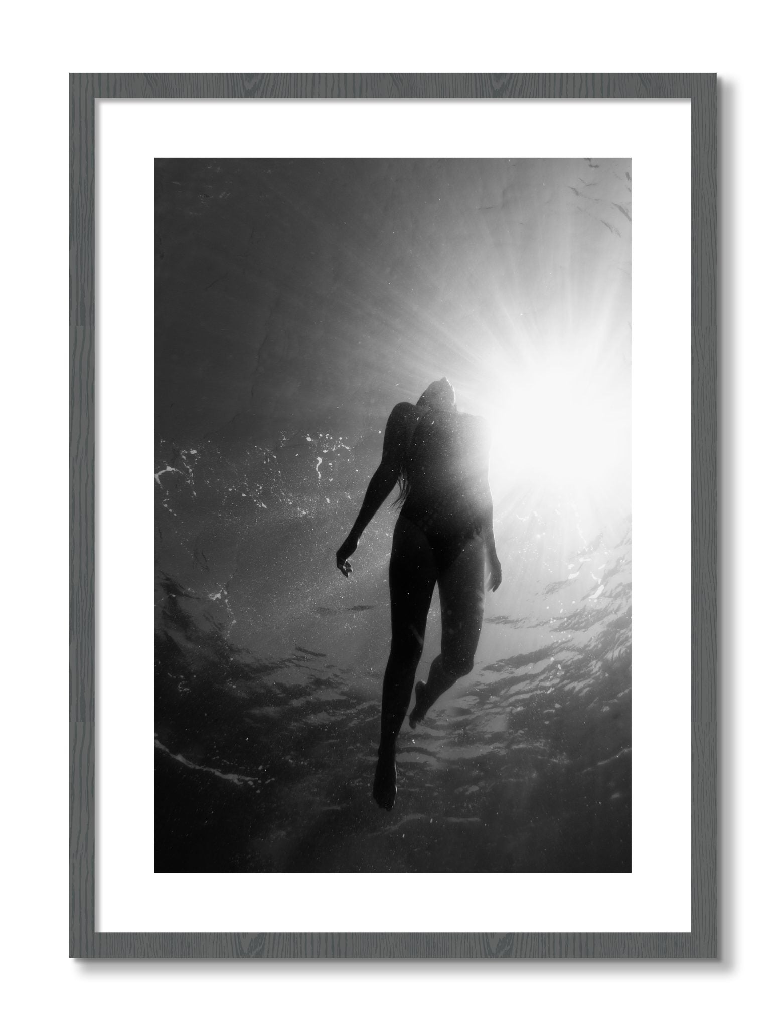 Framed photograph of Depth by Dylan Ozanich, Grey frame, Borders