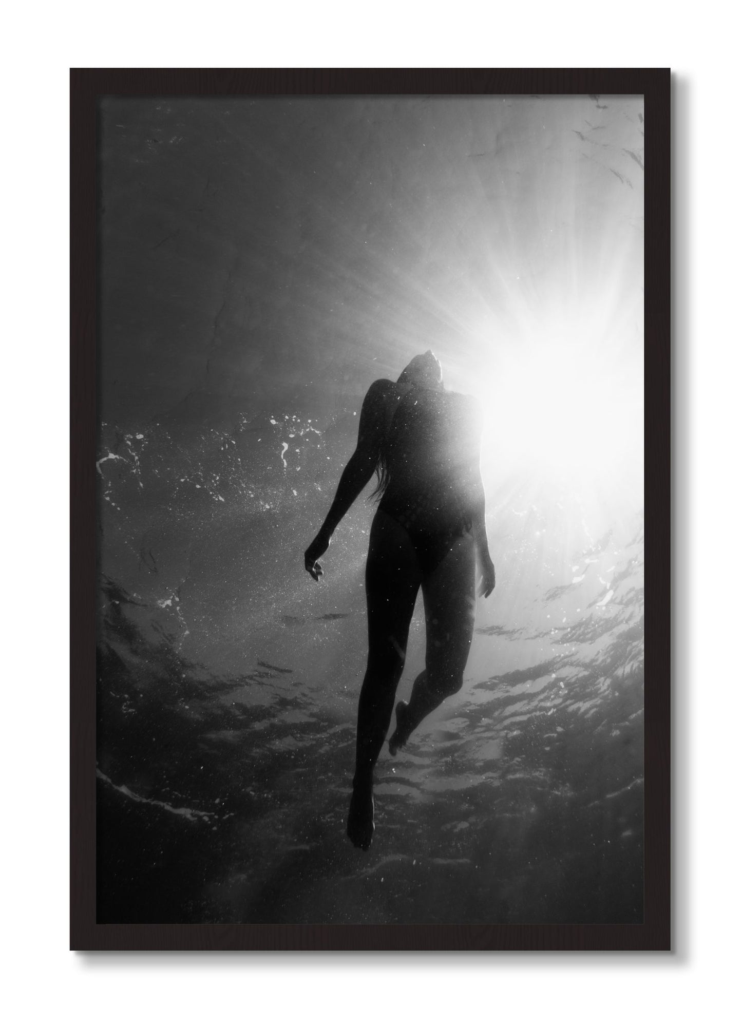 Framed photograph of Depth by Dylan Ozanich, Black Walnut frame, Full Bleed