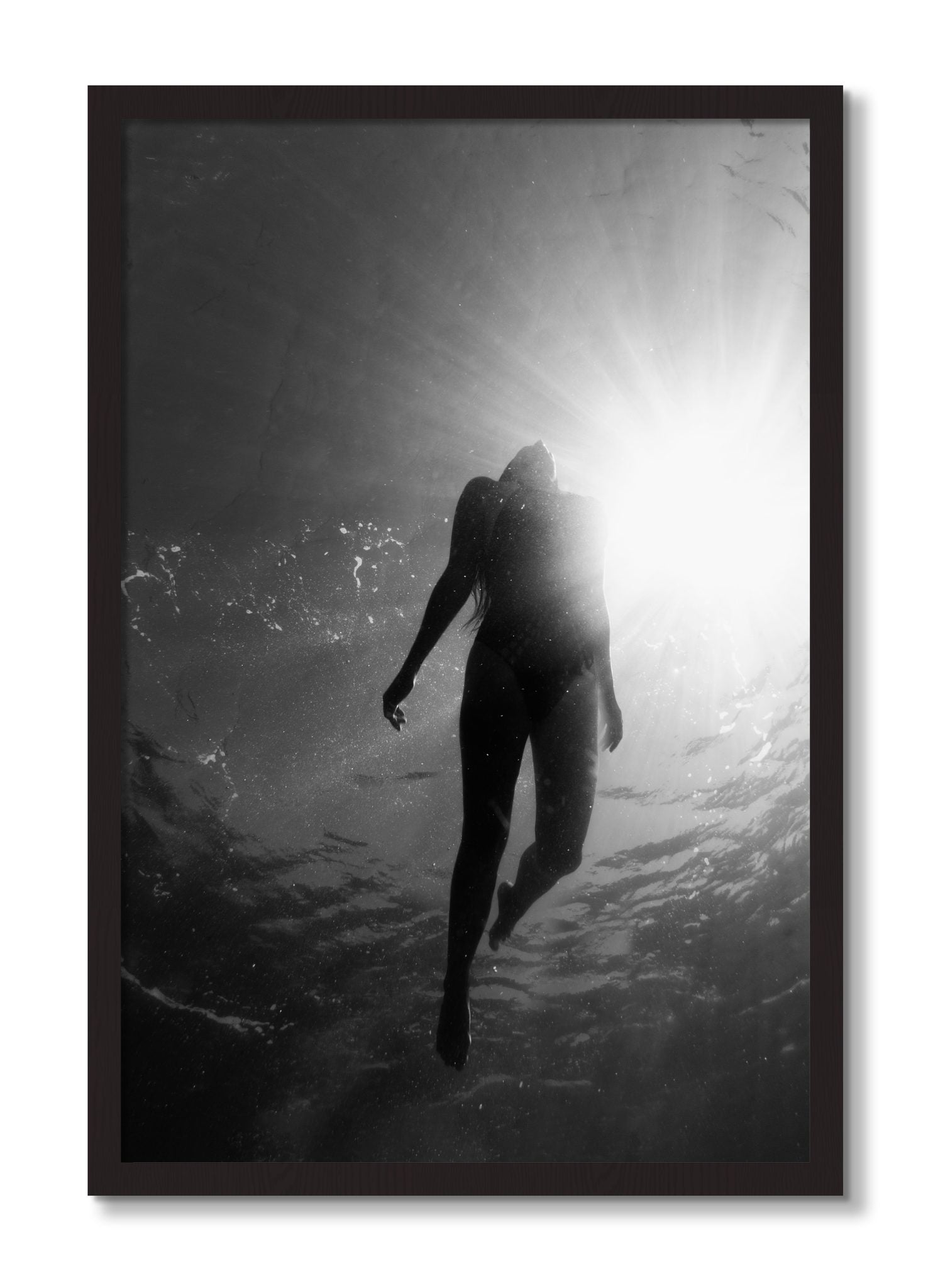 Framed photograph of Depth by Dylan Ozanich, Black Walnut frame, Full Bleed