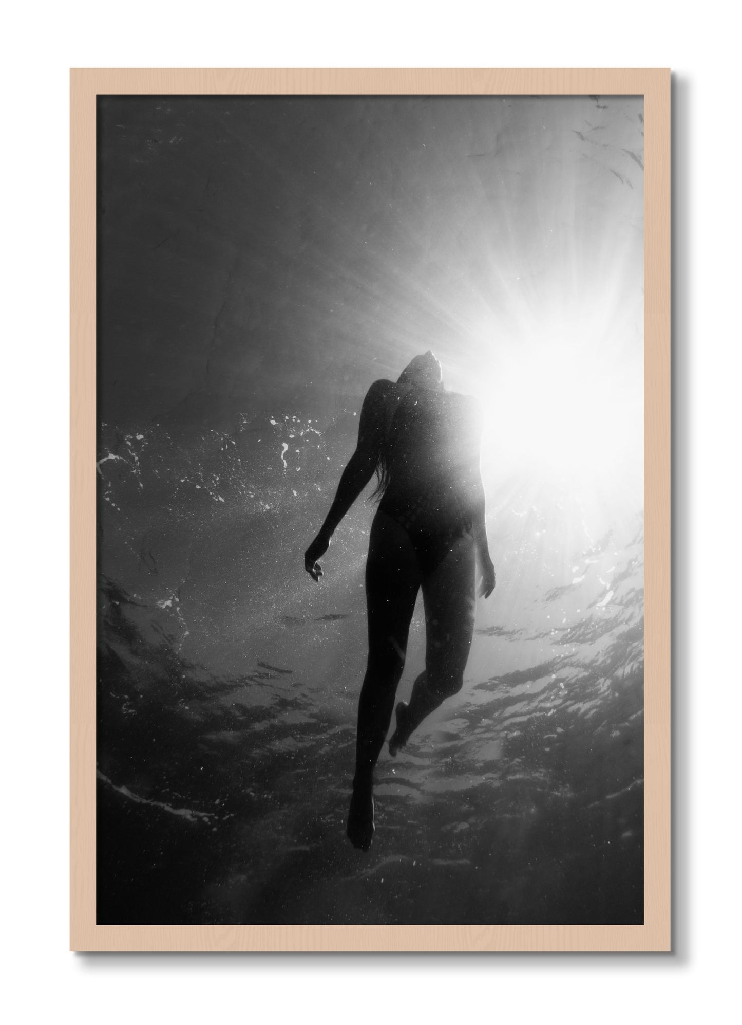 Framed photograph of Depth by Dylan Ozanich, Maple frame, Full Bleed