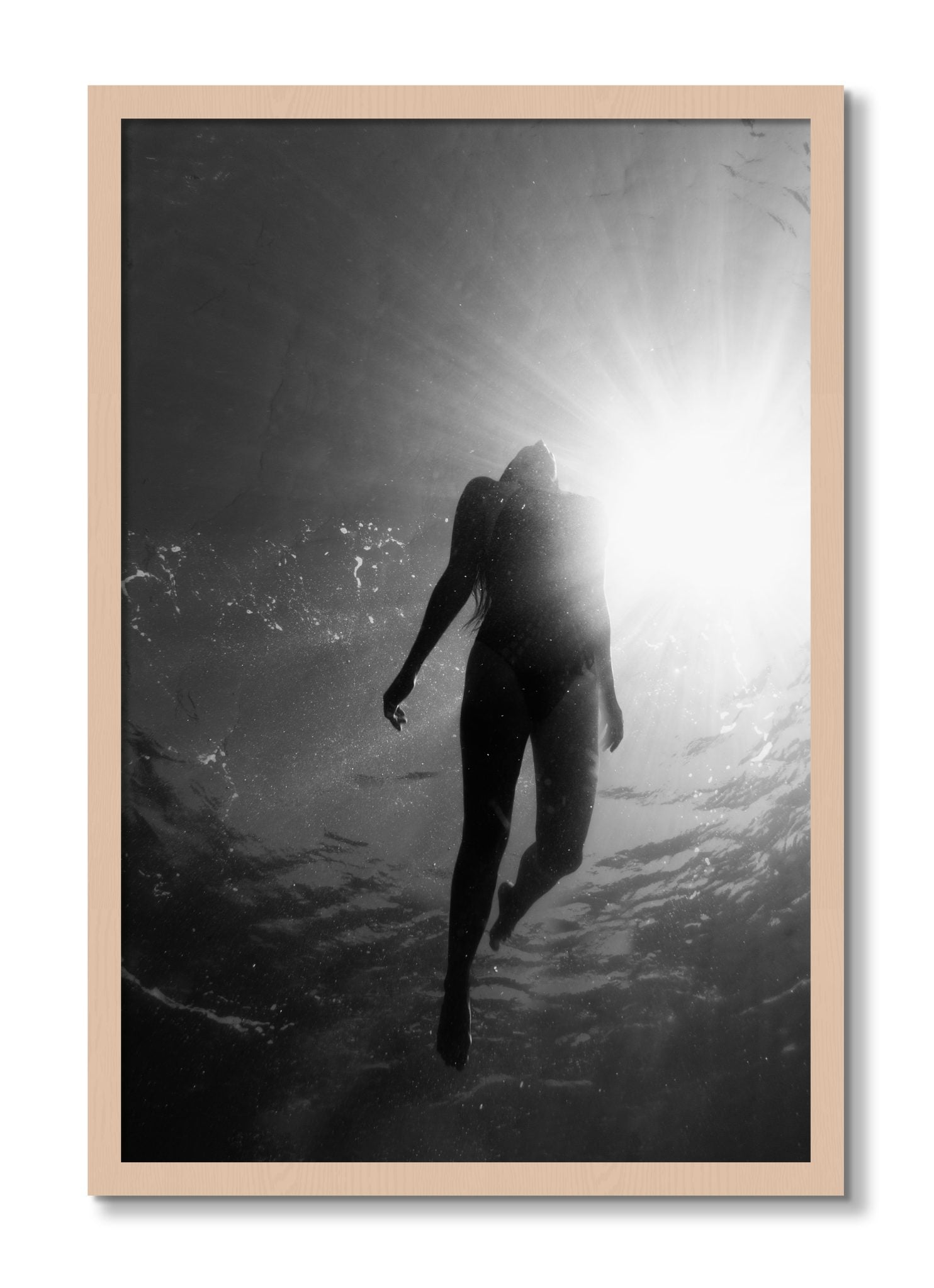 Framed photograph of Depth by Dylan Ozanich, Maple frame, Full Bleed