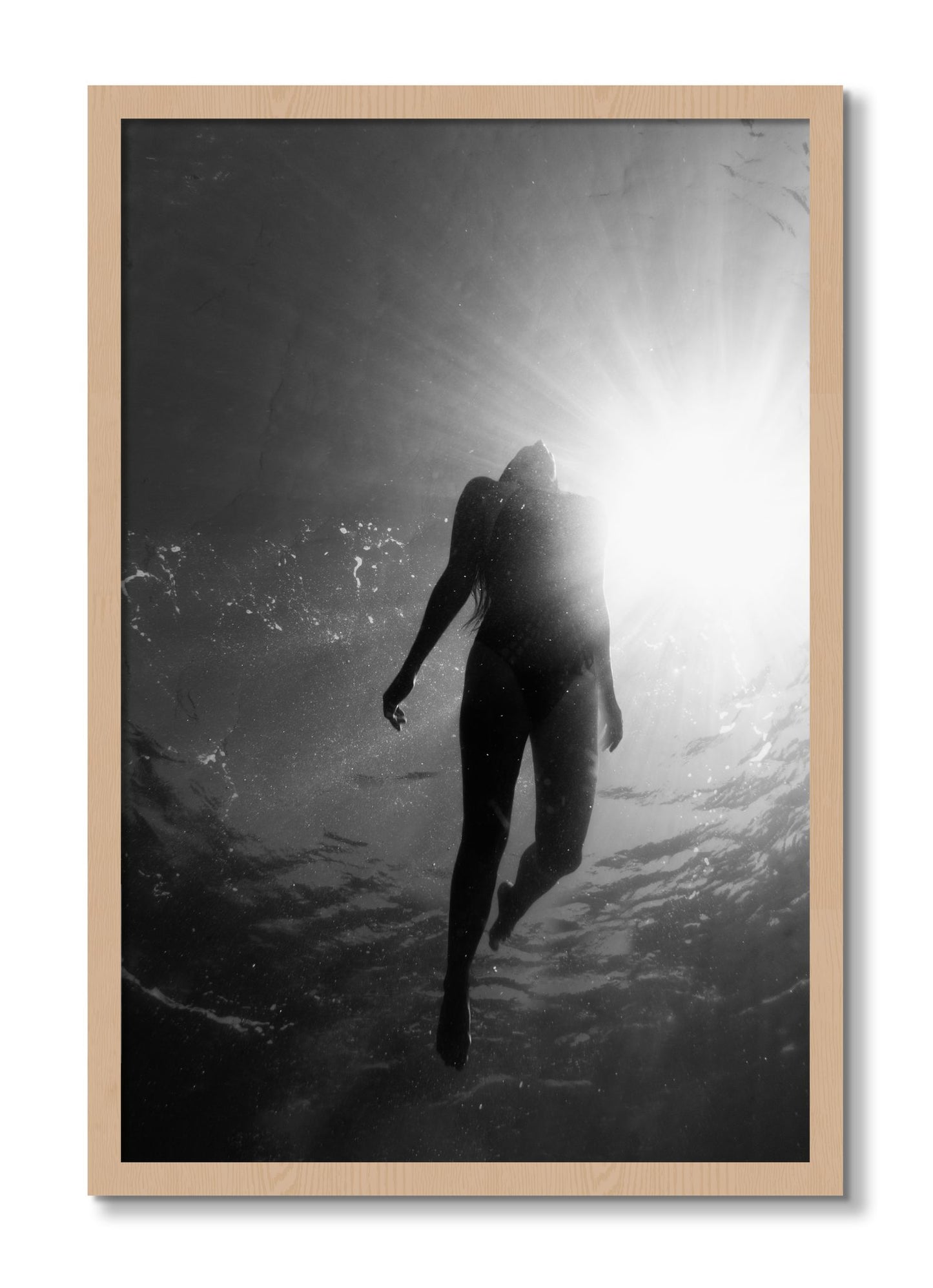 Framed photograph of Depth by Dylan Ozanich, Oak frame, Full Bleed