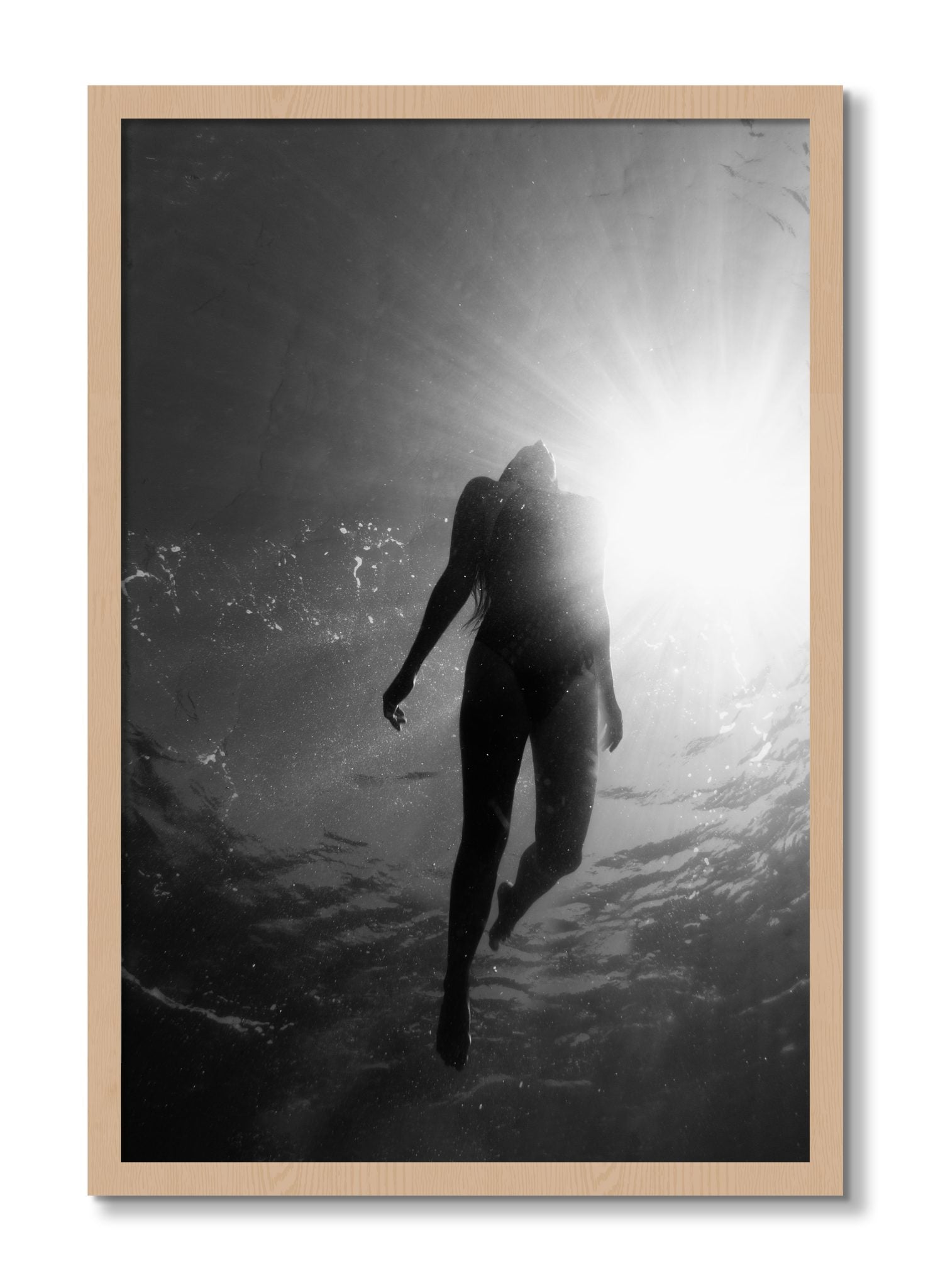 Framed photograph of Depth by Dylan Ozanich, Oak frame, Full Bleed