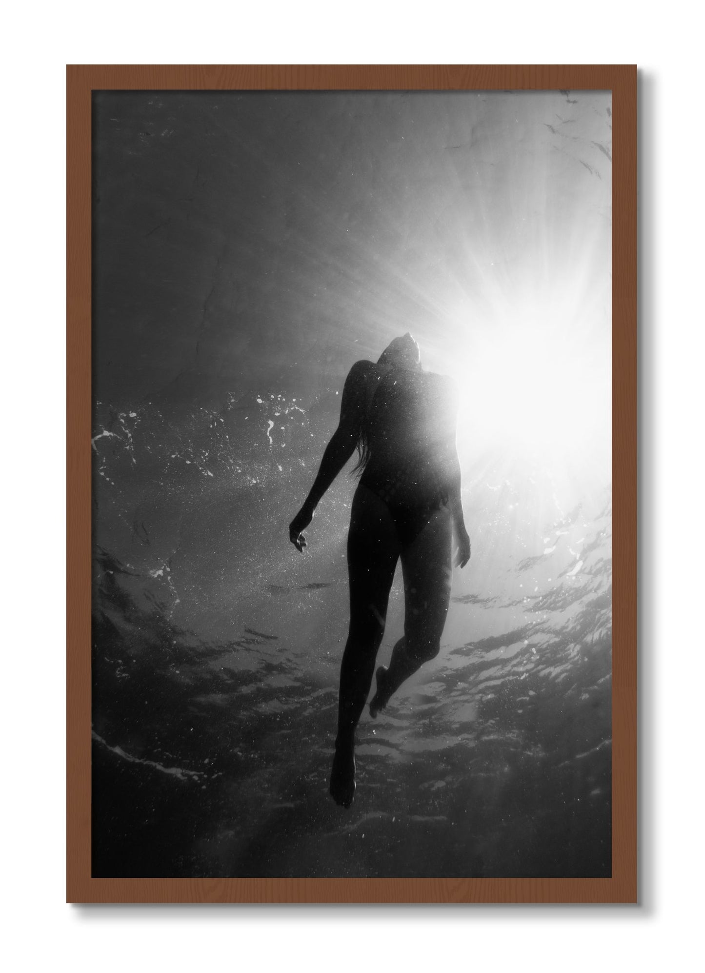 Framed photograph of Depth by Dylan Ozanich, Walnut frame, Full Bleed