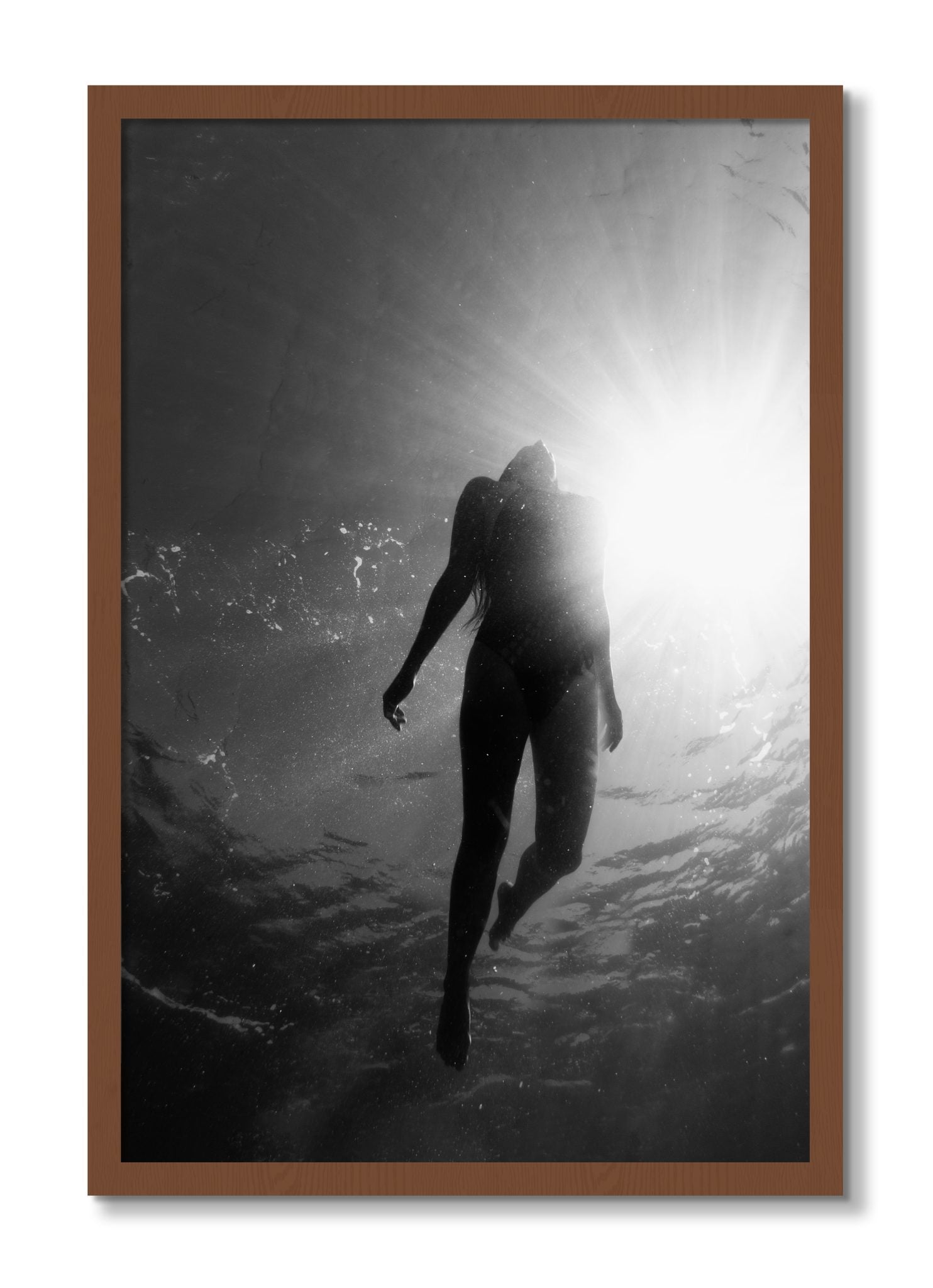 Framed photograph of Depth by Dylan Ozanich, Walnut frame, Full Bleed
