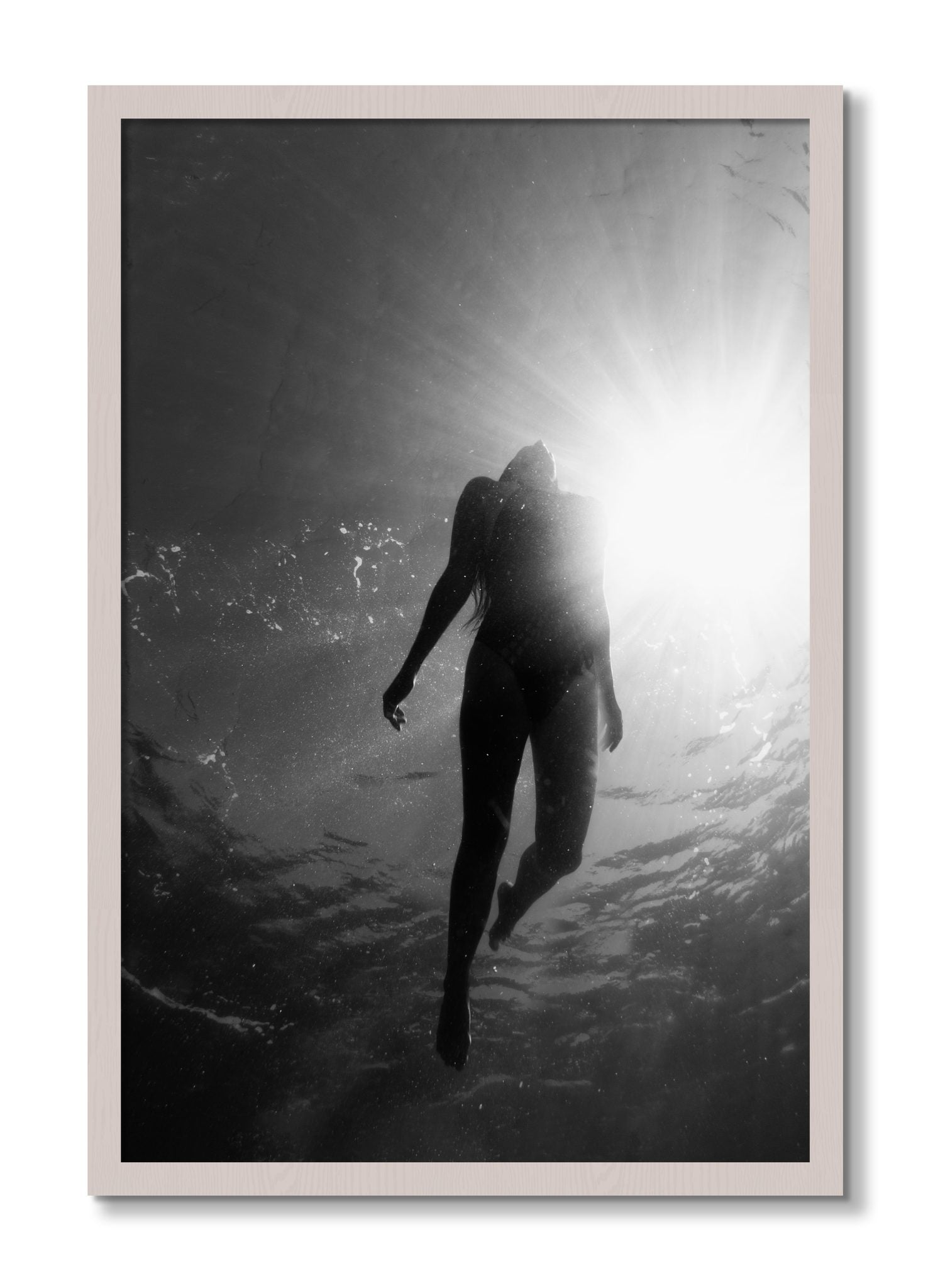 Framed photograph of Depth by Dylan Ozanich, White Maple frame, Full Bleed