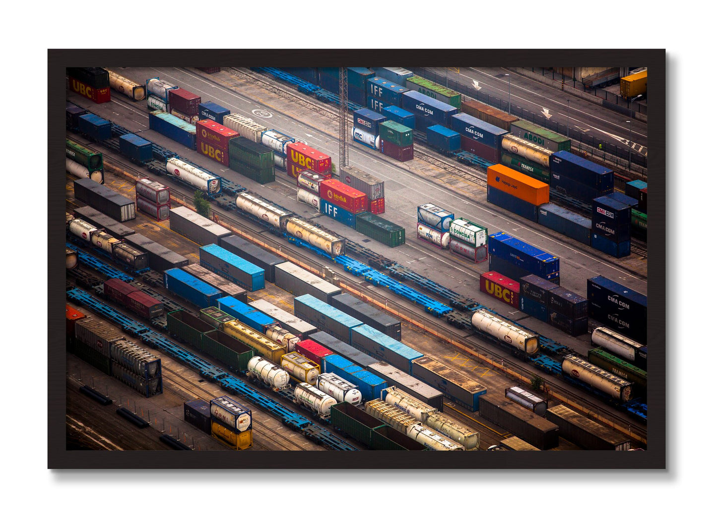 Framed photograph of Distribute by Dylan Ozanich, Black Walnut frame, Full Bleed