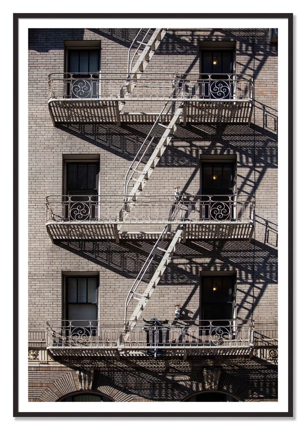 Escape by Dylan Ozanich, 48×72 print with a White Border in a Black Walnut frame
